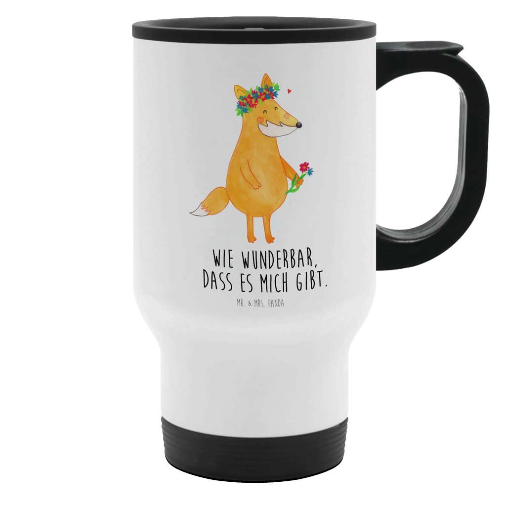 Thermobecher Fuchs Blumenliebe Thermobecher, To Go Becher, Thermotasse, Kaffeebecher, Isolierbecher, Thermobecher To Go, Warmhaltetasse, Edelstahlbecher, Reisebecher, Tasse mit Deckel, Thermobecher für 400 ml, Kaffeetasse zum Mitnehmen, Tasse zum Mitnehmen, Spülmaschinenfest, Fuchs, Füchse, Fox, Liebe, Freundin, Fuchsmädchen, Blumenmädchen, Freundinnen, Liebesbeweis, Blume, Blumen, Motivation, Freude, ich, mich, Selbstliebe