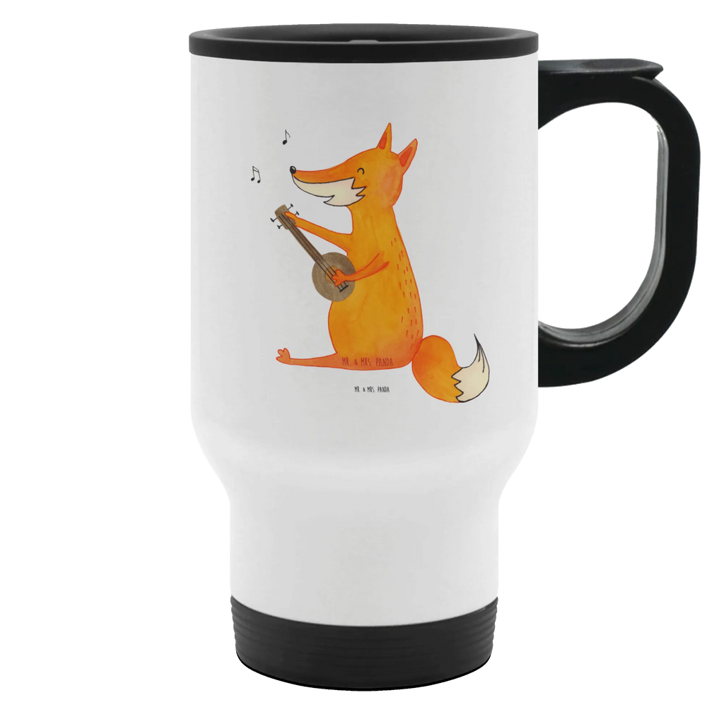 Thermobecher Fuchs Gitarre Thermobecher, To Go Becher, Thermotasse, Kaffeebecher, Isolierbecher, Thermobecher To Go, Warmhaltetasse, Edelstahlbecher, Reisebecher, Tasse mit Deckel, Thermobecher für 400 ml, Kaffeetasse zum Mitnehmen, Tasse zum Mitnehmen, Spülmaschinenfest, Fuchs, Füchse, Geschenk Musiker, Musik Spruch, Musikerin, Sänger, Sängerin, Gitarre