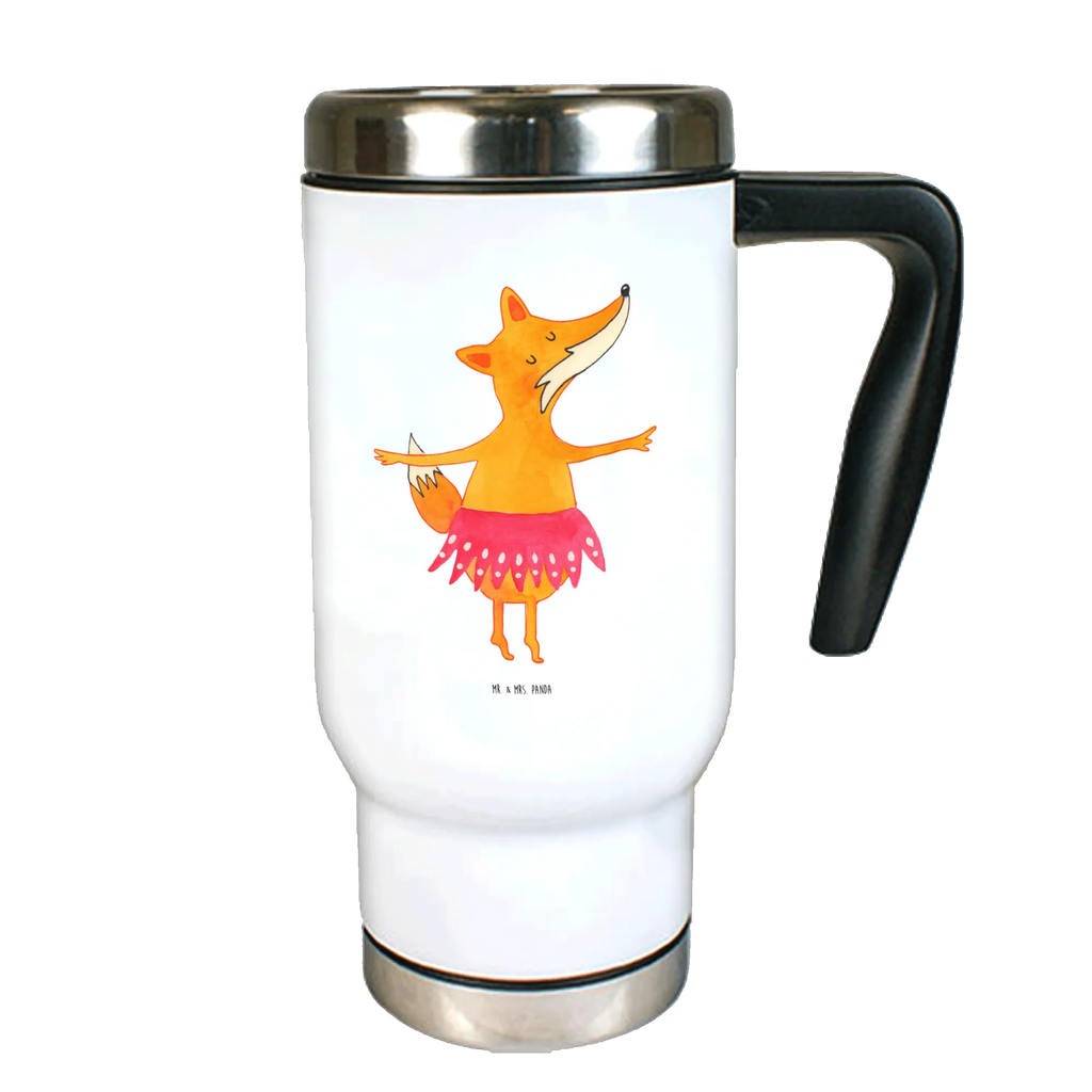 Thermobecher Fuchs Ballerina Thermobecher, To Go Becher, Thermotasse, Kaffeebecher, Isolierbecher, Thermobecher To Go, Warmhaltetasse, Edelstahlbecher, Reisebecher, Tasse mit Deckel, Thermobecher für 400 ml, Kaffeetasse zum Mitnehmen, Tasse zum Mitnehmen, Spülmaschinenfest, Fuchs, Fuchs Spruch, Füchse, Füchsin, Ballerina, Ballett, Tänzerin, Tanzen, Party, Einladung, Geburtstag