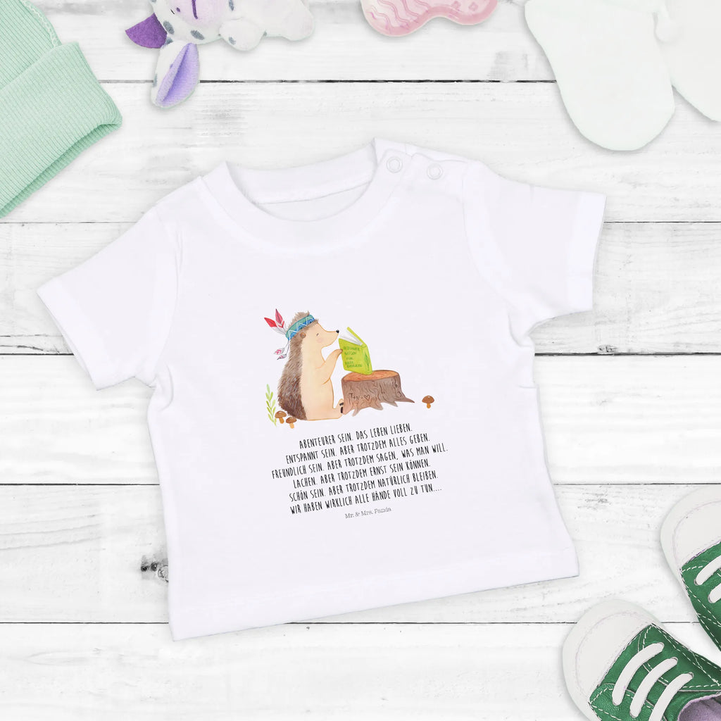 Organic Baby Shirt Igel Federschmuck Baby T-Shirt, Jungen Baby T-Shirt, Mädchen Baby T-Shirt, Shirt, Waldtiere, Tiere, Igel, Indianer, Abenteuer, Lagerfeuer, Camping