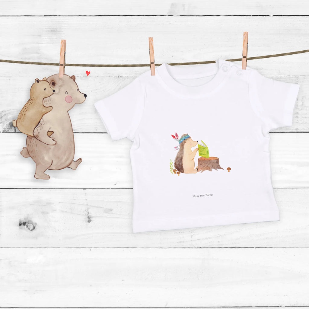 Organic Baby Shirt Igel Federschmuck Baby T-Shirt, Jungen Baby T-Shirt, Mädchen Baby T-Shirt, Shirt, Waldtiere, Tiere, Igel, Indianer, Abenteuer, Lagerfeuer, Camping