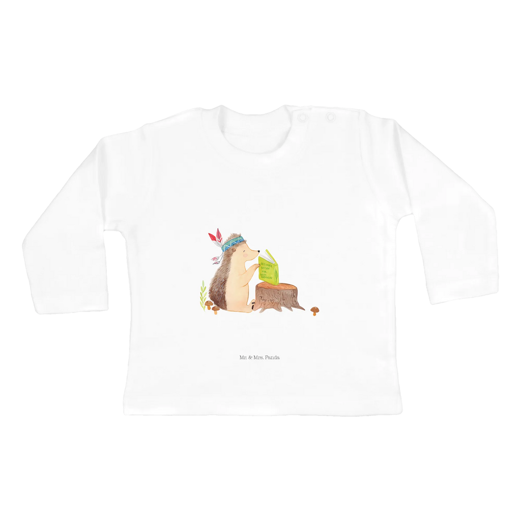 Baby Longsleeve Igel Indianer Mädchen, Jungen, Baby, Langarm, Bio, Kleidung, Waldtiere, Tiere, Igel, Indianer, Abenteuer, Lagerfeuer, Camping