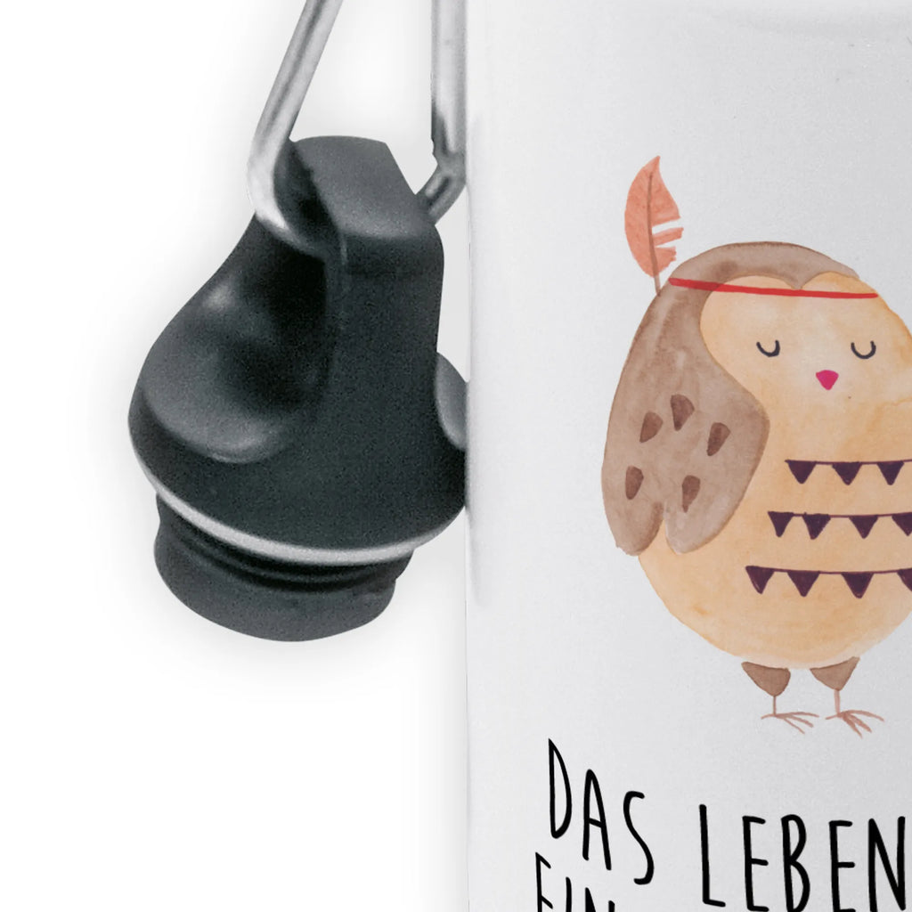 Kindertrinkflasche Eule Federschmuck Kindertrinkflasche, Kinder Trinkflasche, Trinkflasche, Flasche, Kinderflasche, Kinder, Kids, Kindergarten Flasche, Grundschule, Jungs, Mädchen, Eule, Eule Deko, Owl, Das Leben ist ein Abenteuer, Reisespruch, Federschmuck, Dekoration