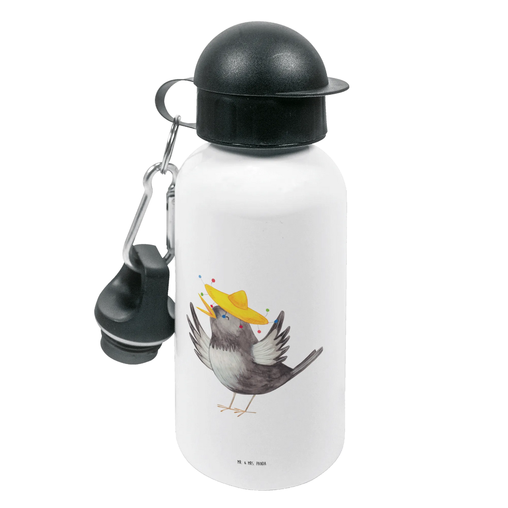 Kindertrinkflasche Rabe Sombrero Kindertrinkflasche, Kinder Trinkflasche, Trinkflasche, Flasche, Kinderflasche, Kinder, Kids, Kindergarten Flasche, Grundschule, Jungs, Mädchen, Tiermotive, Gute Laune, lustige Sprüche, Tiere, Rabe, Vogel, Vögel, Spruch positiv, fröhlich sein, glücklich sein, Glück Spruch, froh, Elster, Motivation