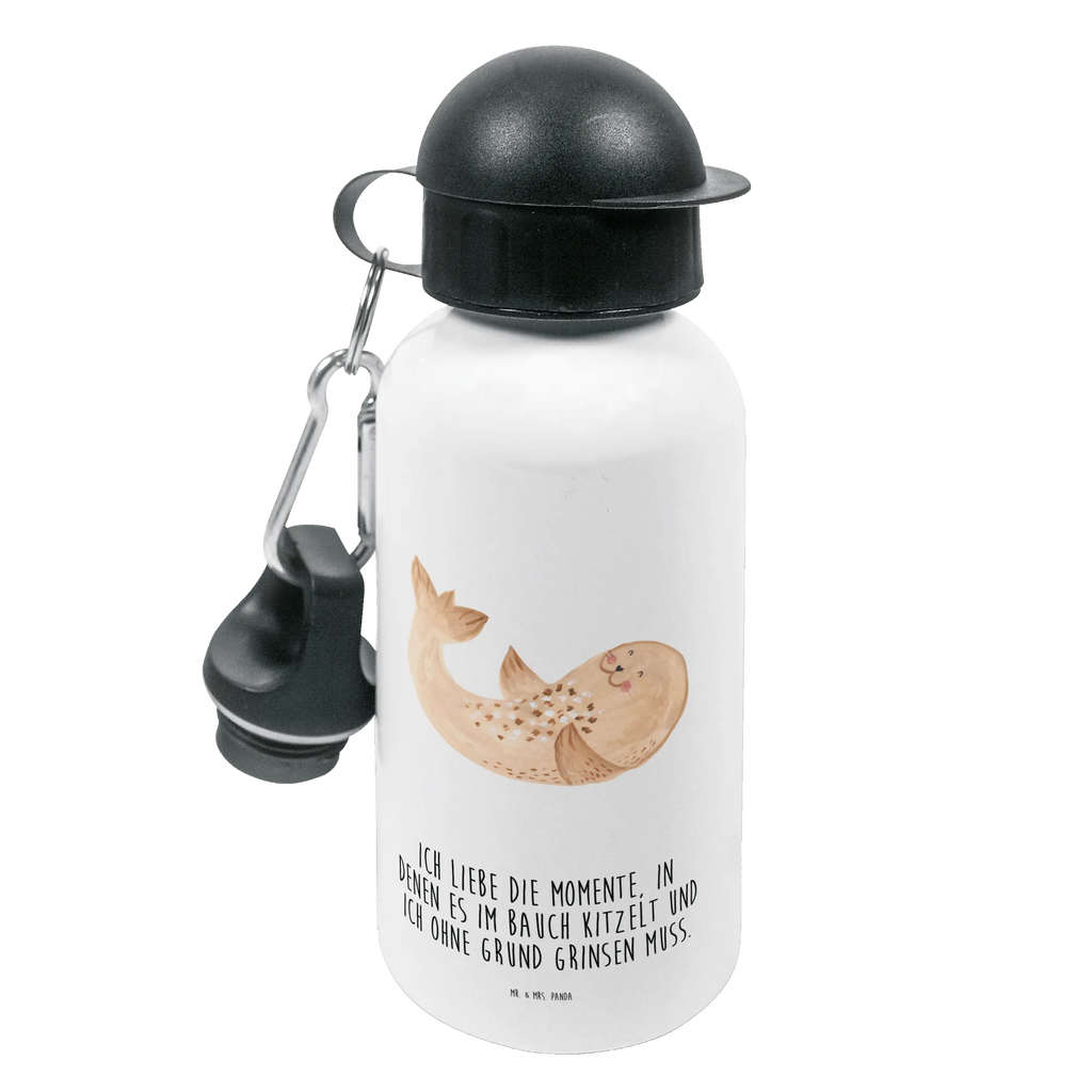 Kindertrinkflasche Robbe Liegen Kindertrinkflasche, Kinder Trinkflasche, Trinkflasche, Flasche, Kinderflasche, Kinder, Kids, Kindergarten Flasche, Grundschule, Jungs, Mädchen, Tiermotive, Gute Laune, lustige Sprüche, Tiere, Robbe, Robben, Seehund, Strand, Meerestier, Ostsee, Nordsee, Lachen, Freude