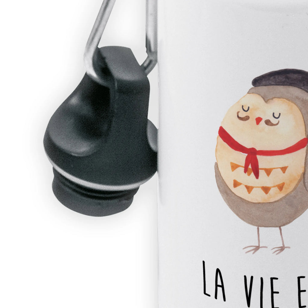 Kindertrinkflasche Eule Französisch Kindertrinkflasche, Kinder Trinkflasche, Trinkflasche, Flasche, Kinderflasche, Kinder, Kids, Kindergarten Flasche, Grundschule, Jungs, Mädchen, Eule, Eulen, Eule Deko, Owl, hibou, La vie est belle, das Leben ist schön, Spruch schön, Spruch Französisch, Frankreich