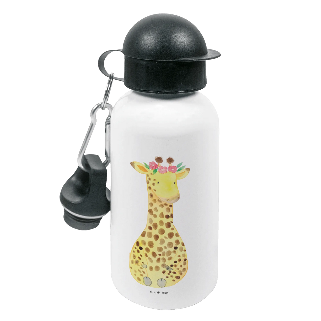 Kindertrinkflasche Giraffe Blumenkranz Kindertrinkflasche, Kinder Trinkflasche, Trinkflasche, Flasche, Kinderflasche, Kinder, Kids, Kindergarten Flasche, Grundschule, Jungs, Mädchen, Afrika, Wildtiere, Giraffe, Blumenkranz, Abenteurer, Selbstliebe, Freundin