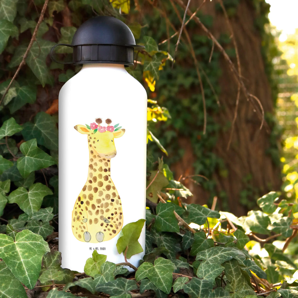 Kindertrinkflasche Giraffe Blumenkranz Kindertrinkflasche, Kinder Trinkflasche, Trinkflasche, Flasche, Kinderflasche, Kinder, Kids, Kindergarten Flasche, Grundschule, Jungs, Mädchen, Afrika, Wildtiere, Giraffe, Blumenkranz, Abenteurer, Selbstliebe, Freundin