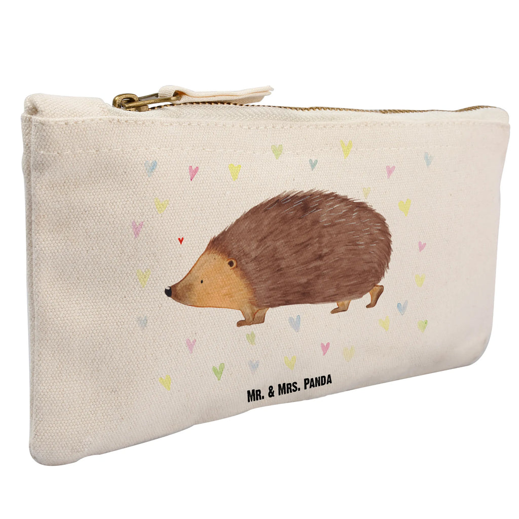 Schminktasche Igel Herzen Schminktasche, Kosmetiktasche, Kosmetikbeutel, Stiftemäppchen, Etui, Federmappe, Makeup, XXL, Schminketui, Kosmetiketui, Schlamperetui, Tiermotive, Gute Laune, lustige Sprüche, Tiere, Liebe, Herz, Herzen, Igel, Vertrauen, Kuss, Leben