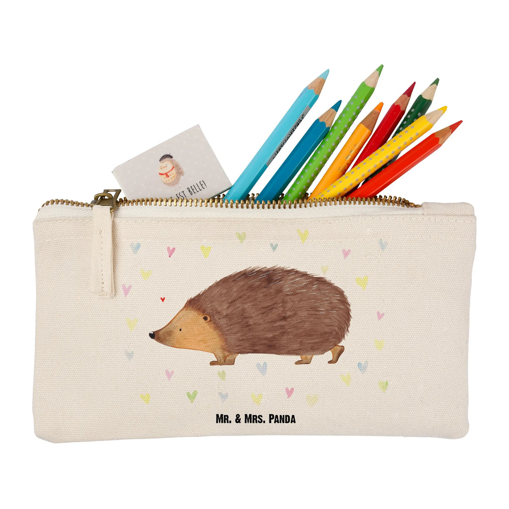 Schminktasche Igel Herzen Schminktasche, Kosmetiktasche, Kosmetikbeutel, Stiftemäppchen, Etui, Federmappe, Makeup, XXL, Schminketui, Kosmetiketui, Schlamperetui, Tiermotive, Gute Laune, lustige Sprüche, Tiere, Liebe, Herz, Herzen, Igel, Vertrauen, Kuss, Leben