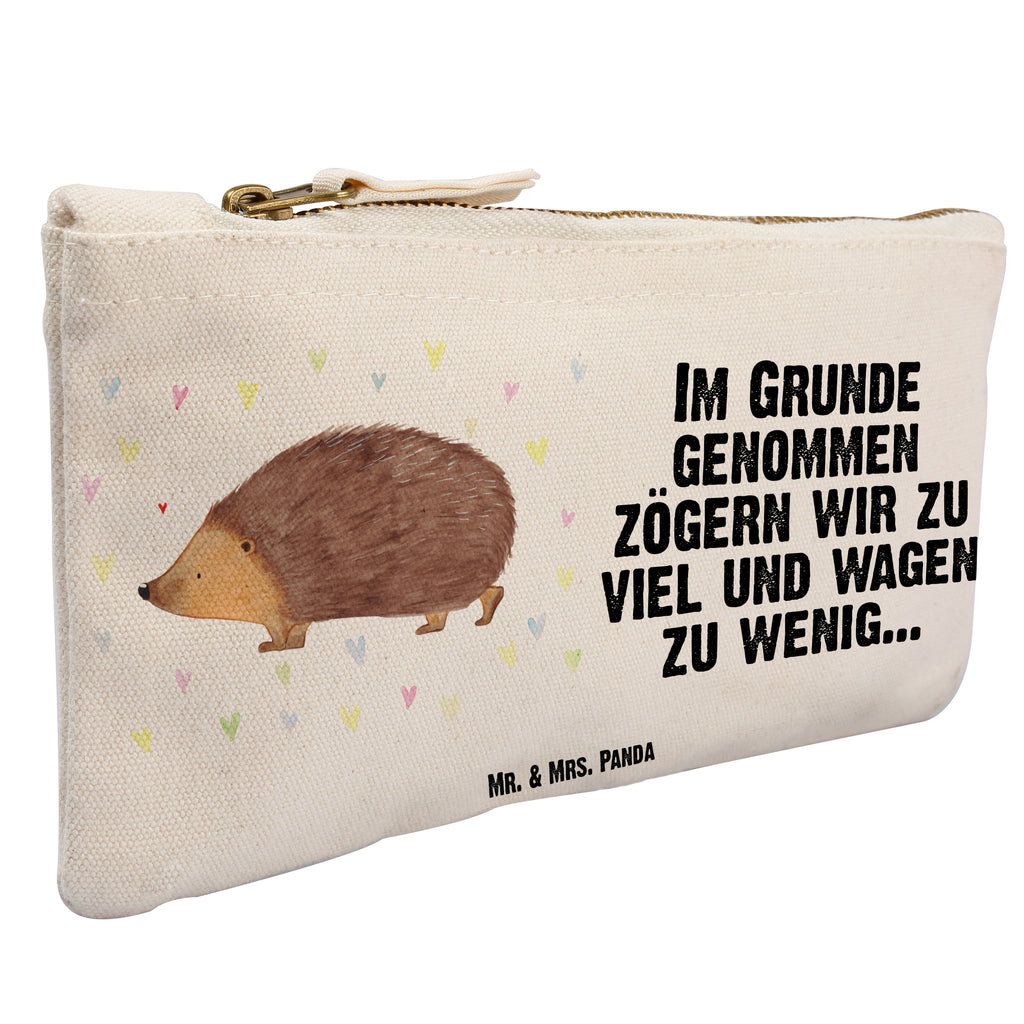 Schminktasche Igel Herzen Schminktasche, Kosmetiktasche, Kosmetikbeutel, Stiftemäppchen, Etui, Federmappe, Makeup, XXL, Schminketui, Kosmetiketui, Schlamperetui, Tiermotive, Gute Laune, lustige Sprüche, Tiere, Liebe, Herz, Herzen, Igel, Vertrauen, Kuss, Leben