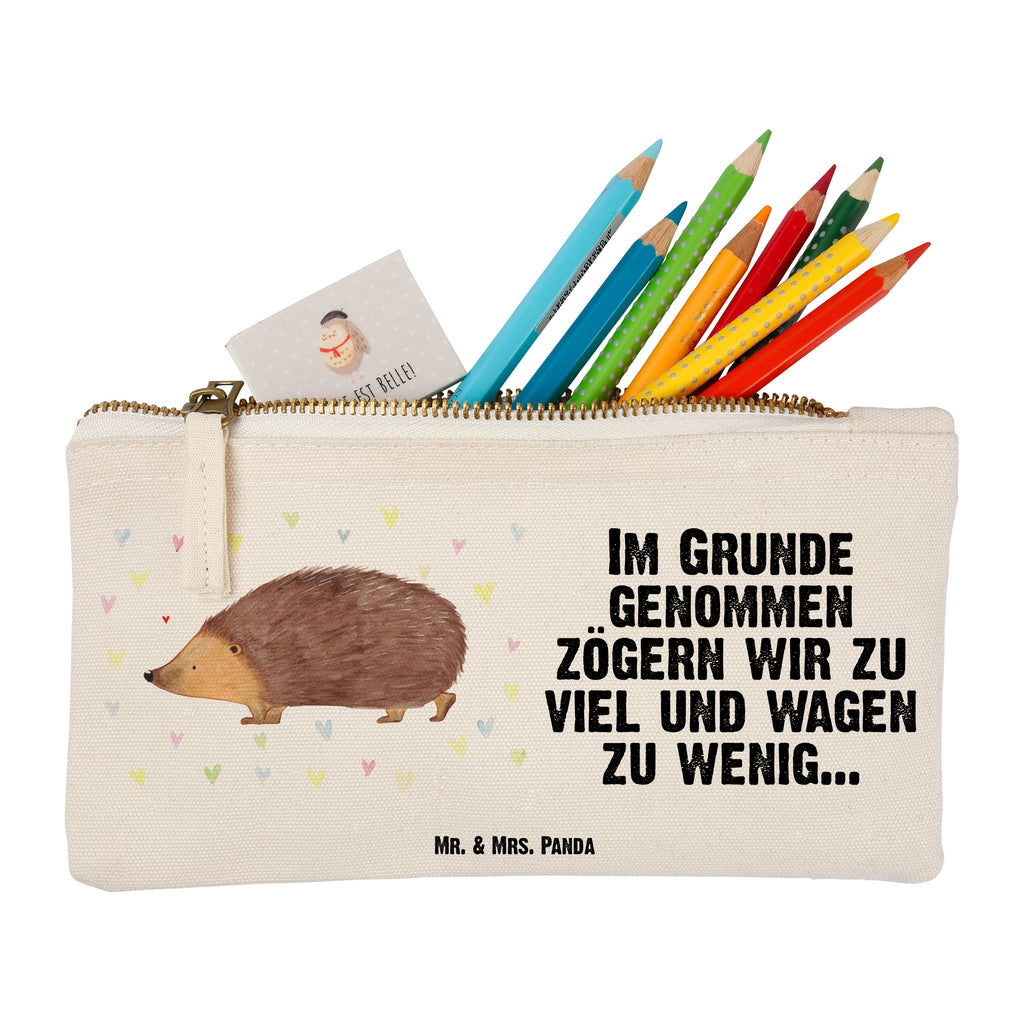 Schminktasche Igel Herzen Schminktasche, Kosmetiktasche, Kosmetikbeutel, Stiftemäppchen, Etui, Federmappe, Makeup, XXL, Schminketui, Kosmetiketui, Schlamperetui, Tiermotive, Gute Laune, lustige Sprüche, Tiere, Liebe, Herz, Herzen, Igel, Vertrauen, Kuss, Leben