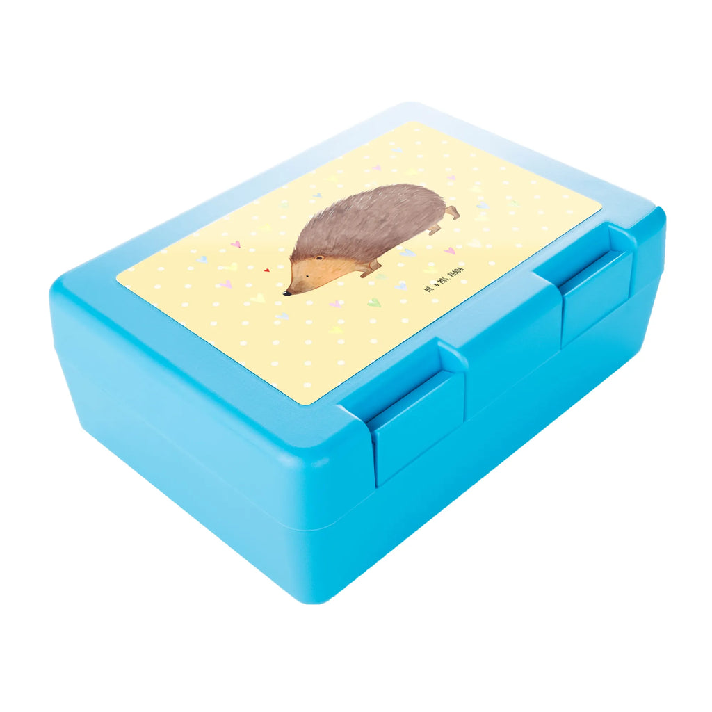 Brotdose Igel Herzen Brotbox, Snackbox, Lunch box, Butterbrotdose, Brotzeitbox, Tiermotive, Gute Laune, lustige Sprüche, Tiere, Liebe, Herz, Herzen, Igel, Vertrauen, Kuss, Leben