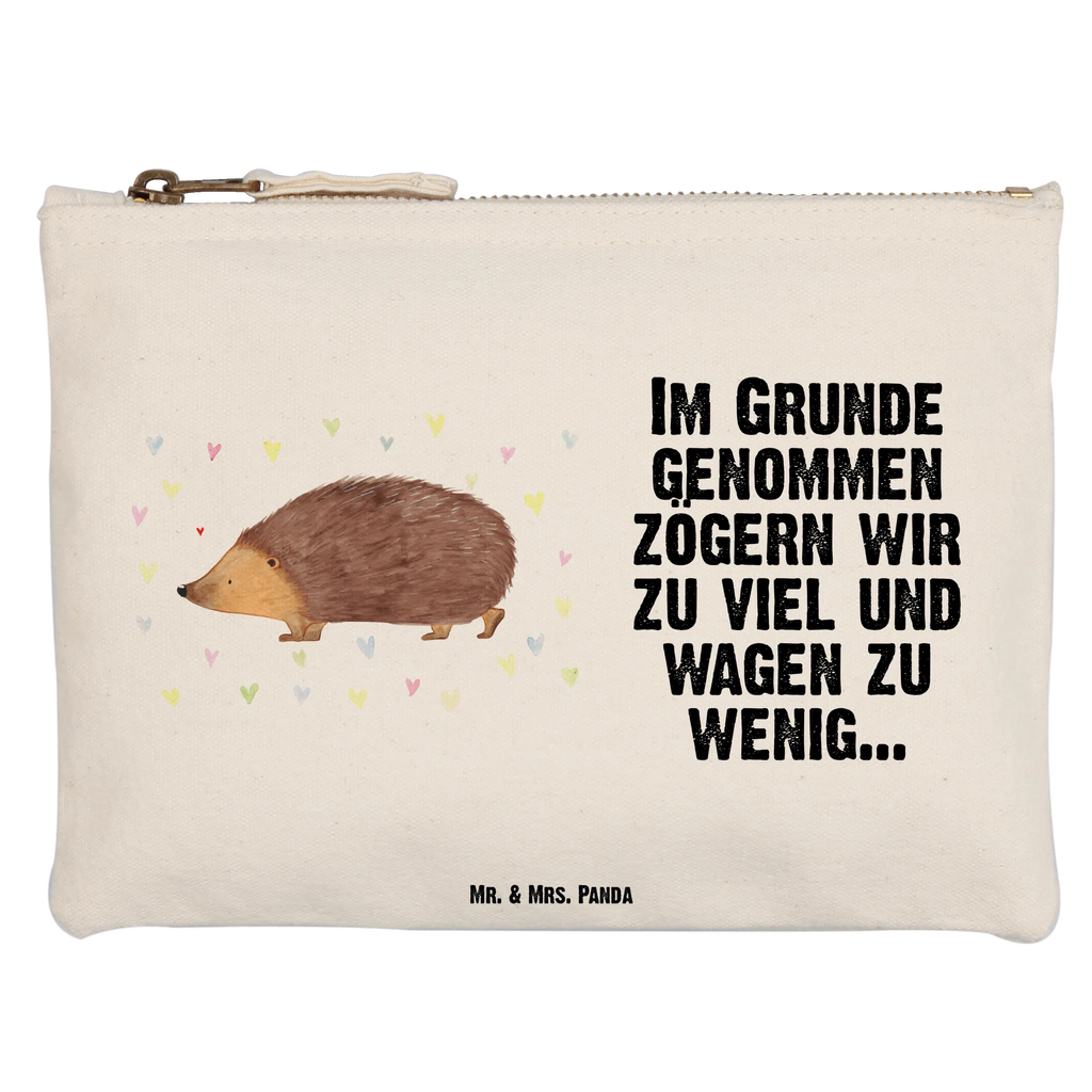 Schminktasche Igel Herzen Schminktasche, Kosmetiktasche, Kosmetikbeutel, Stiftemäppchen, Etui, Federmappe, Makeup, XXL, Schminketui, Kosmetiketui, Schlamperetui, Tiermotive, Gute Laune, lustige Sprüche, Tiere, Liebe, Herz, Herzen, Igel, Vertrauen, Kuss, Leben