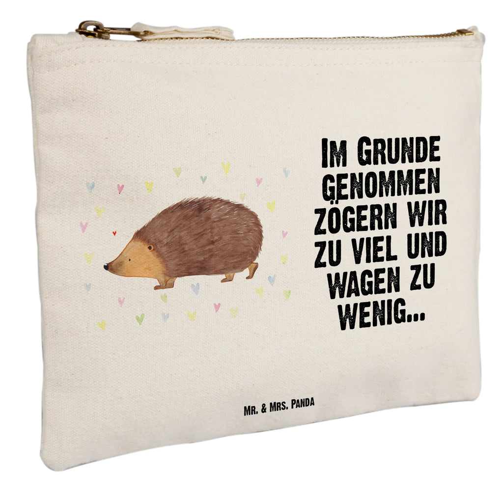 Schminktasche Igel Herzen Schminktasche, Kosmetiktasche, Kosmetikbeutel, Stiftemäppchen, Etui, Federmappe, Makeup, XXL, Schminketui, Kosmetiketui, Schlamperetui, Tiermotive, Gute Laune, lustige Sprüche, Tiere, Liebe, Herz, Herzen, Igel, Vertrauen, Kuss, Leben