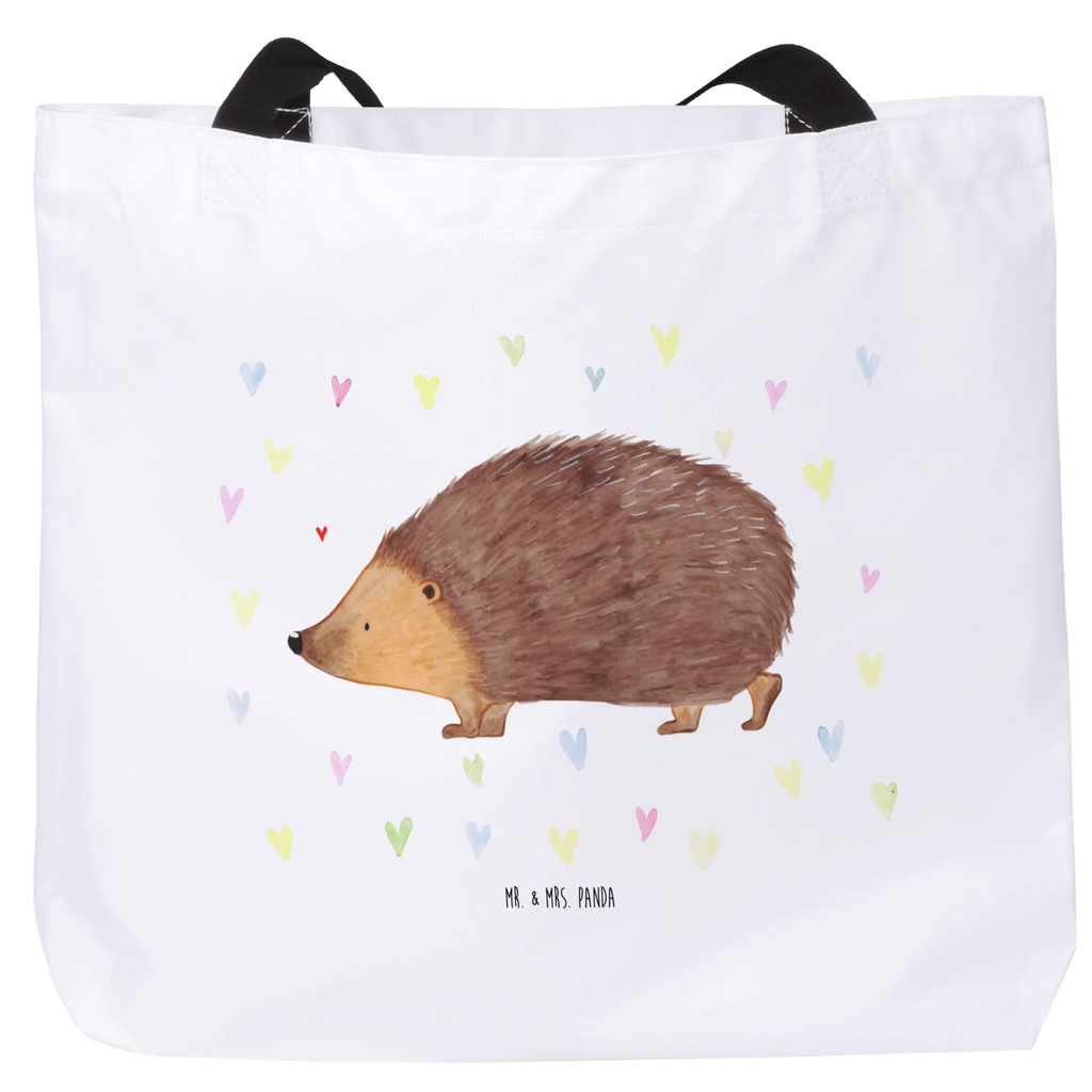 Shopper Igel Herzen Beutel, Einkaufstasche, Tasche, Strandtasche, Einkaufsbeutel, Shopper, Schultasche, Freizeittasche, Tragebeutel, Schulbeutel, Alltagstasche, Tiermotive, Gute Laune, lustige Sprüche, Tiere, Liebe, Herz, Herzen, Igel, Vertrauen, Kuss, Leben