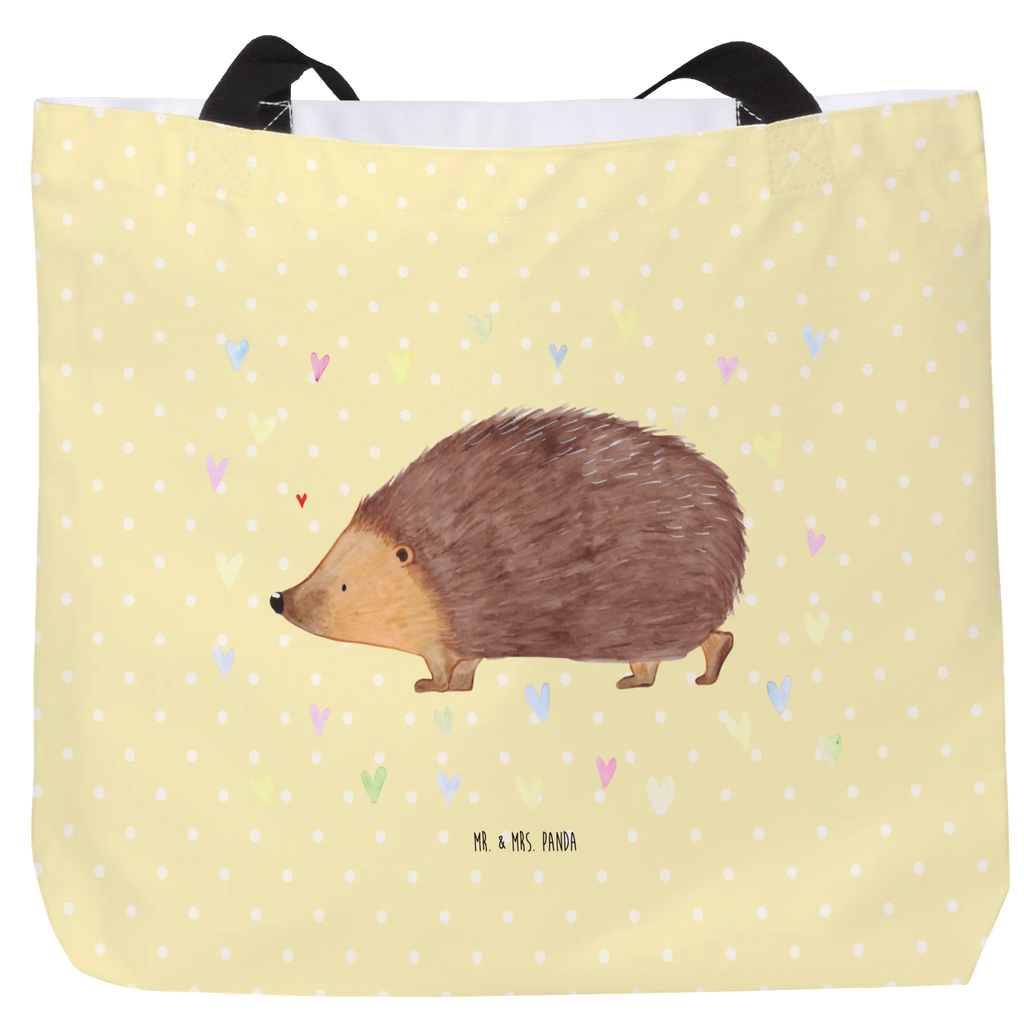 Shopper Igel Herzen Beutel, Einkaufstasche, Tasche, Strandtasche, Einkaufsbeutel, Shopper, Schultasche, Freizeittasche, Tragebeutel, Schulbeutel, Alltagstasche, Tiermotive, Gute Laune, lustige Sprüche, Tiere, Liebe, Herz, Herzen, Igel, Vertrauen, Kuss, Leben