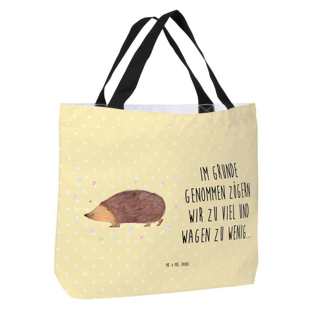 Shopper Igel Herzen Beutel, Einkaufstasche, Tasche, Strandtasche, Einkaufsbeutel, Shopper, Schultasche, Freizeittasche, Tragebeutel, Schulbeutel, Alltagstasche, Tiermotive, Gute Laune, lustige Sprüche, Tiere, Liebe, Herz, Herzen, Igel, Vertrauen, Kuss, Leben