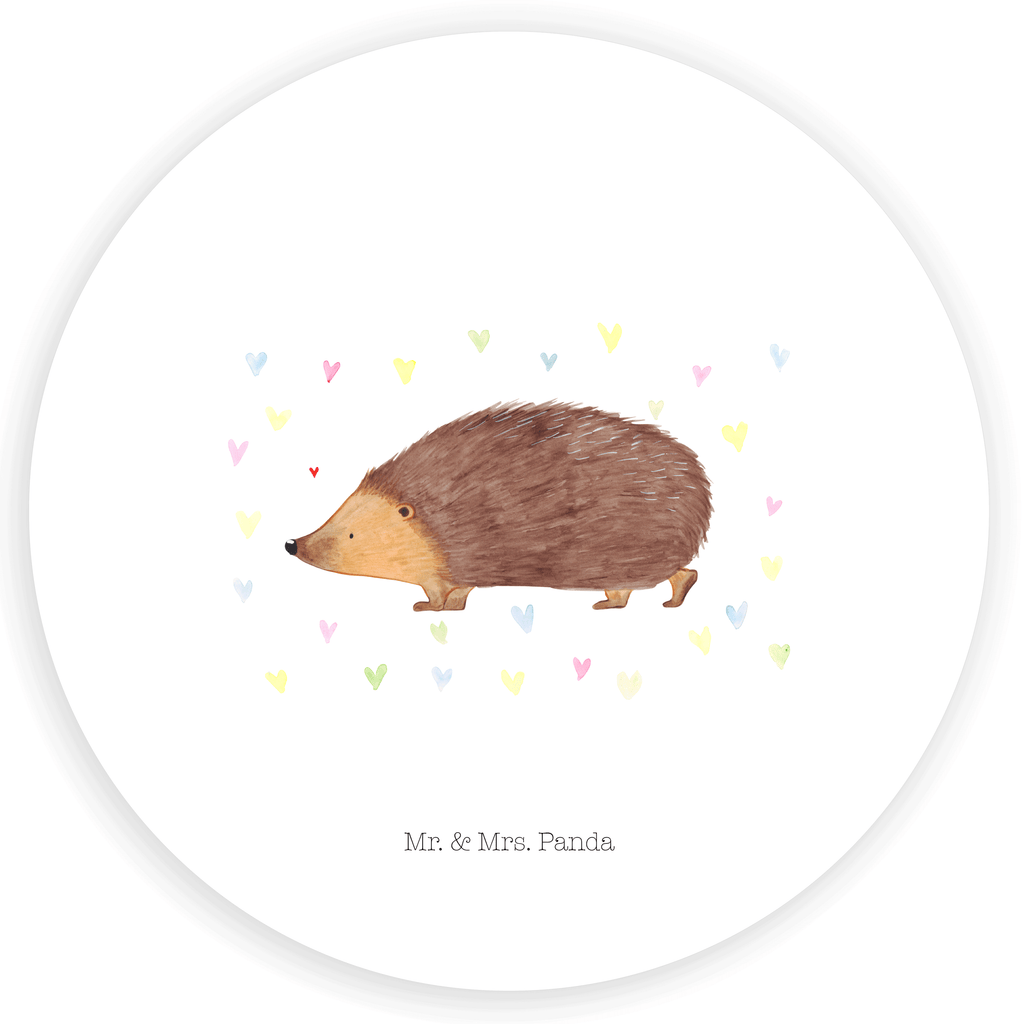 Rund Aufkleber Igel Herzen Sticker, Aufkleber, Etikett, Tiermotive, Gute Laune, lustige Sprüche, Tiere, Liebe, Herz, Herzen, Igel, Vertrauen, Kuss, Leben