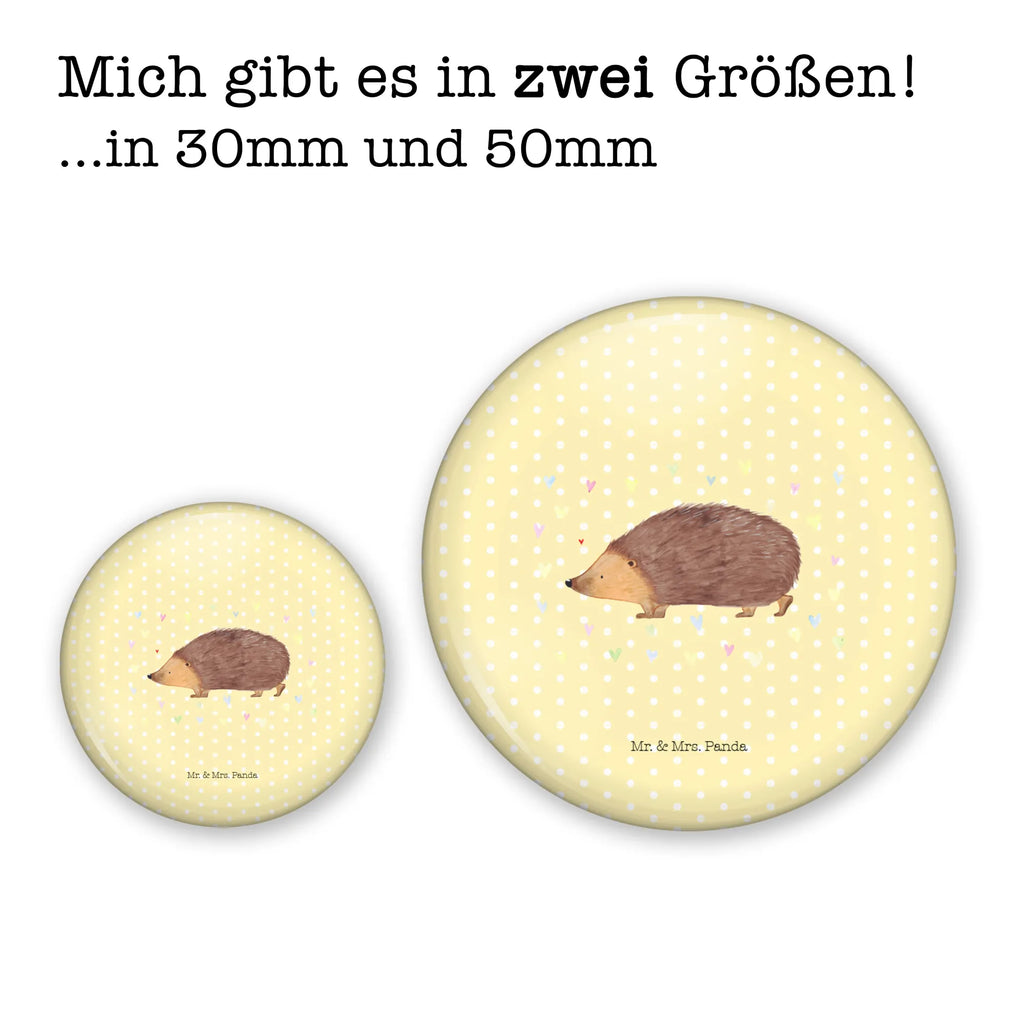 Button Igel Herzen 50mm Button, Button, Pin, Anstecknadel, Tiermotive, Gute Laune, lustige Sprüche, Tiere, Liebe, Herz, Herzen, Igel, Vertrauen, Kuss, Leben