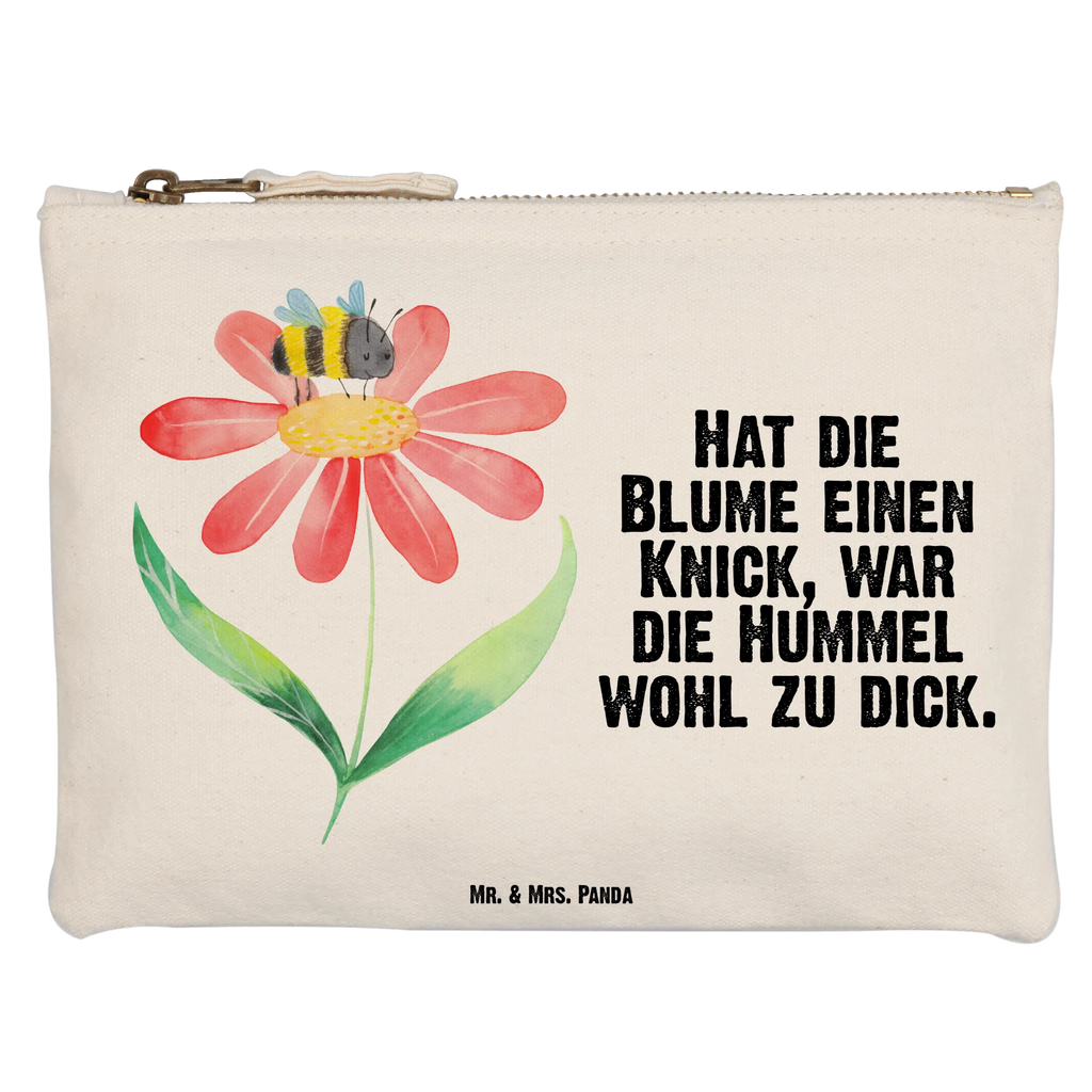 Schminktasche Hummel Blume Schminktasche, Kosmetiktasche, Kosmetikbeutel, Stiftemäppchen, Etui, Federmappe, Makeup, XXL, Schminketui, Kosmetiketui, Schlamperetui, Tiermotive, Gute Laune, lustige Sprüche, Tiere, Hummel, Blume, Wespe, Flauschig, Natur, Feld, Hummeln, Biene