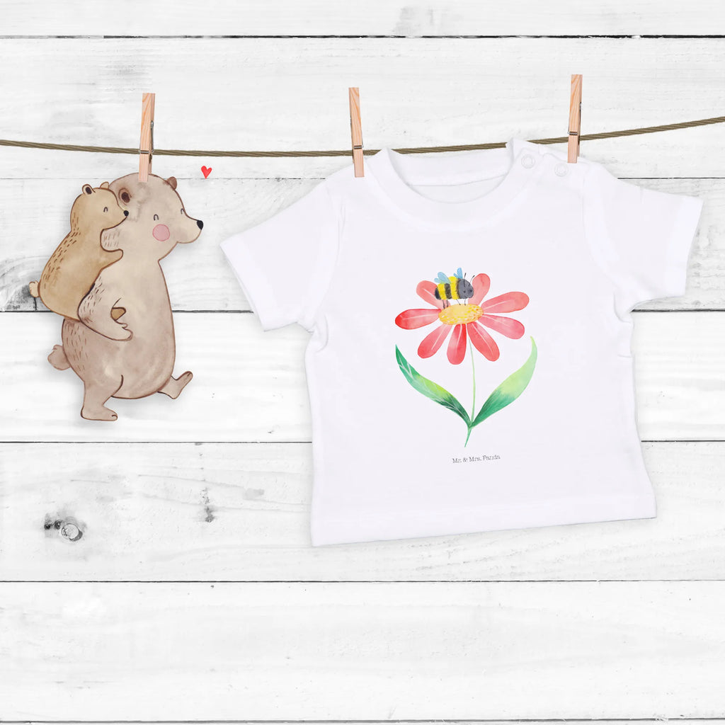 Organic Baby Shirt Hummel Blume Baby T-Shirt, Jungen Baby T-Shirt, Mädchen Baby T-Shirt, Shirt, Tiermotive, Gute Laune, lustige Sprüche, Tiere, Hummel, Blume, Wespe, Flauschig, Natur, Feld, Hummeln, Biene