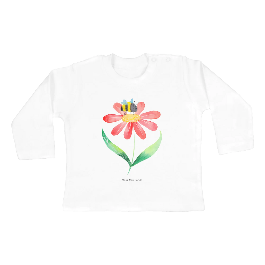 Baby Longsleeve Hummel Blume Mädchen, Jungen, Baby, Langarm, Bio, Kleidung, Tiermotive, Gute Laune, lustige Sprüche, Tiere, Hummel, Blume, Wespe, Flauschig, Natur, Feld, Hummeln, Biene