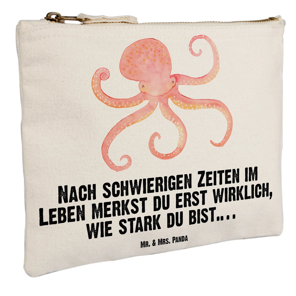 Schminktasche Tintenfisch Schminktasche, Kosmetiktasche, Kosmetikbeutel, Stiftemäppchen, Etui, Federmappe, Makeup, XXL, Schminketui, Kosmetiketui, Schlamperetui, Tiermotive, Gute Laune, lustige Sprüche, Tiere, Meer, Meerestier, Krake, Tintenfisch, Arme, Wasser, Ozean