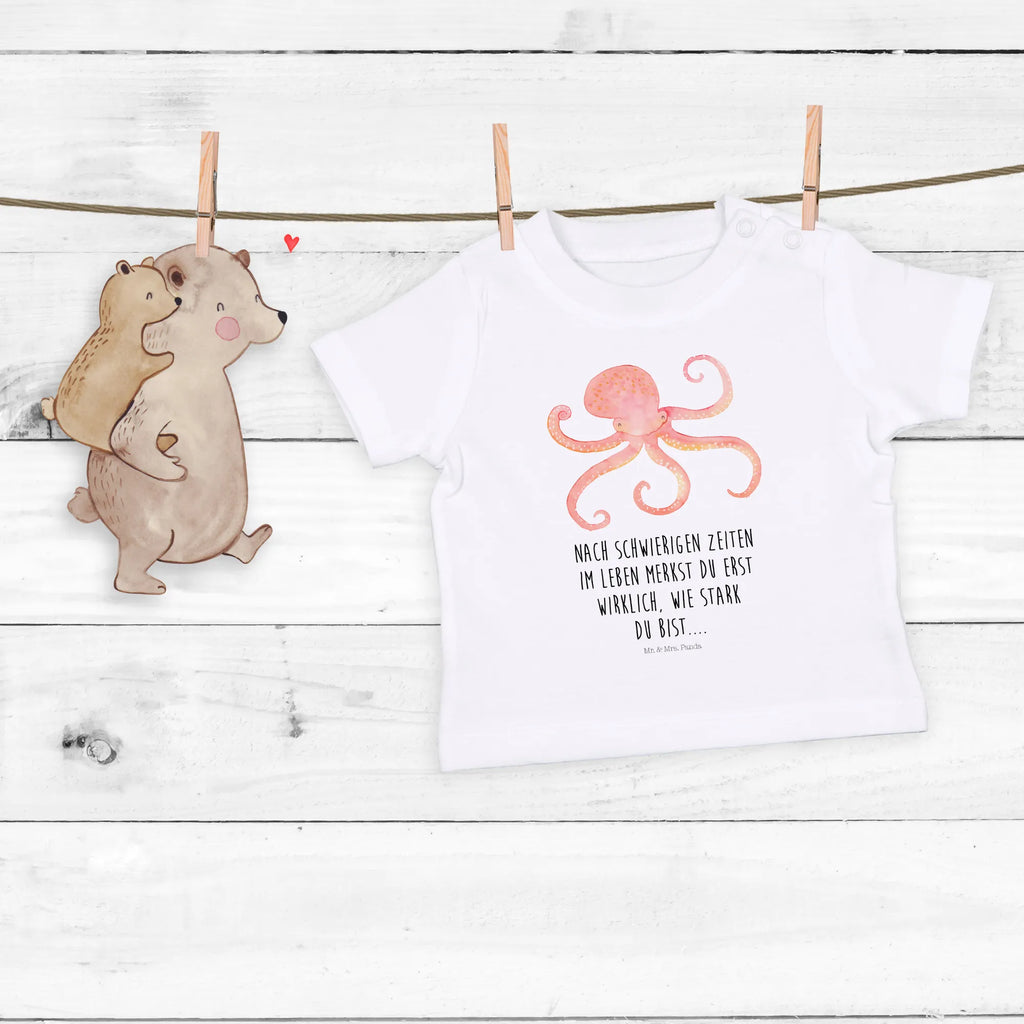 Organic Baby Shirt Tintenfisch Baby T-Shirt, Jungen Baby T-Shirt, Mädchen Baby T-Shirt, Shirt, Tiermotive, Gute Laune, lustige Sprüche, Tiere, Meer, Meerestier, Krake, Tintenfisch, Arme, Wasser, Ozean