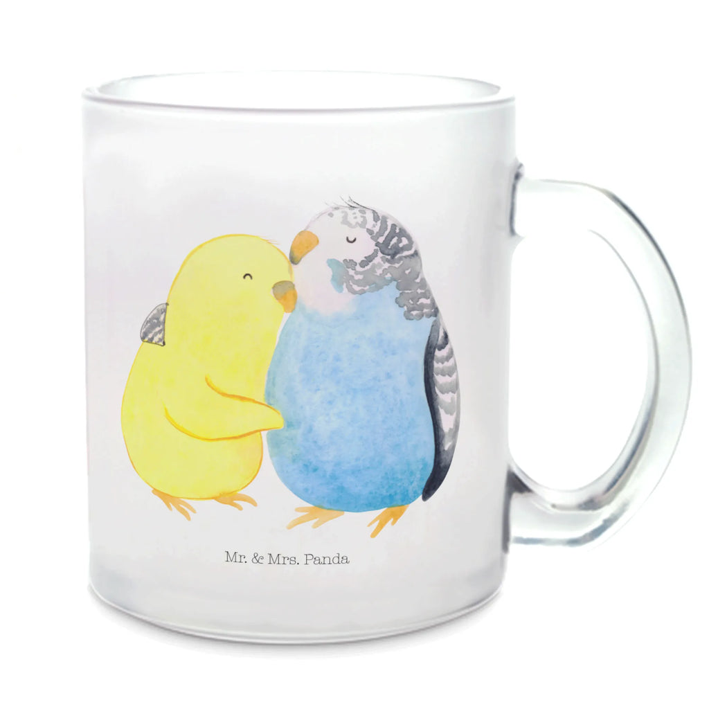 Teetasse Wellensittich Liebe Teetasse, Teeglas, Teebecher, Tasse mit Henkel, Tasse, Glas Teetasse, Teetasse aus Glas, Liebe, Partner, Freund, Freundin, Ehemann, Ehefrau, Heiraten, Verlobung, Heiratsantrag, Liebesgeschenk, Jahrestag, Hocheitstag, Vögel, Wellensittich, Nähe, Kuscheln, Vertrauen