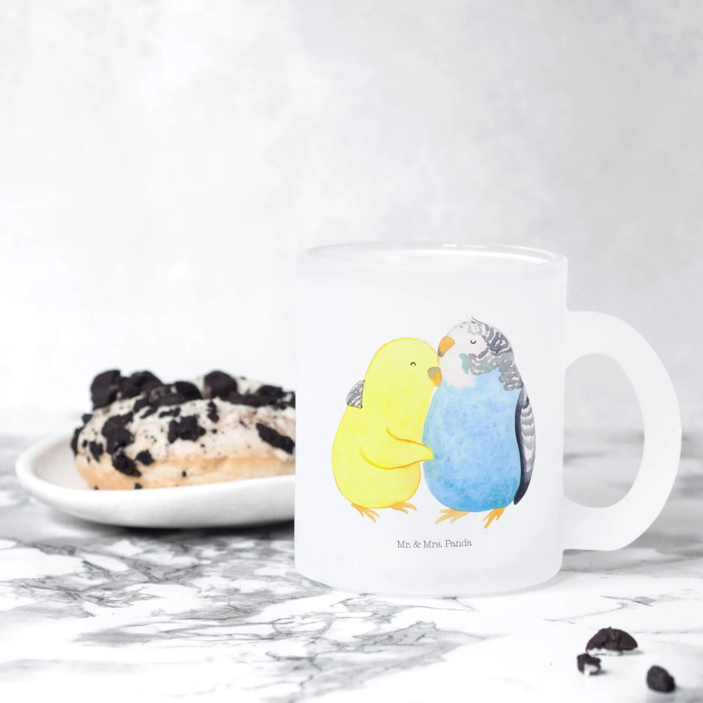 Teetasse Wellensittich Liebe Teetasse, Teeglas, Teebecher, Tasse mit Henkel, Tasse, Glas Teetasse, Teetasse aus Glas, Liebe, Partner, Freund, Freundin, Ehemann, Ehefrau, Heiraten, Verlobung, Heiratsantrag, Liebesgeschenk, Jahrestag, Hocheitstag, Vögel, Wellensittich, Nähe, Kuscheln, Vertrauen