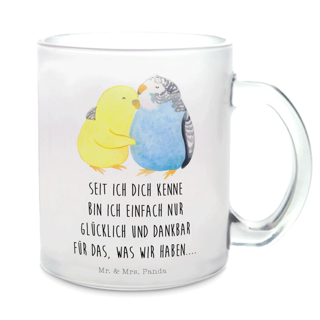 Teetasse Wellensittich Liebe Teetasse, Teeglas, Teebecher, Tasse mit Henkel, Tasse, Glas Teetasse, Teetasse aus Glas, Liebe, Partner, Freund, Freundin, Ehemann, Ehefrau, Heiraten, Verlobung, Heiratsantrag, Liebesgeschenk, Jahrestag, Hocheitstag, Vögel, Wellensittich, Nähe, Kuscheln, Vertrauen