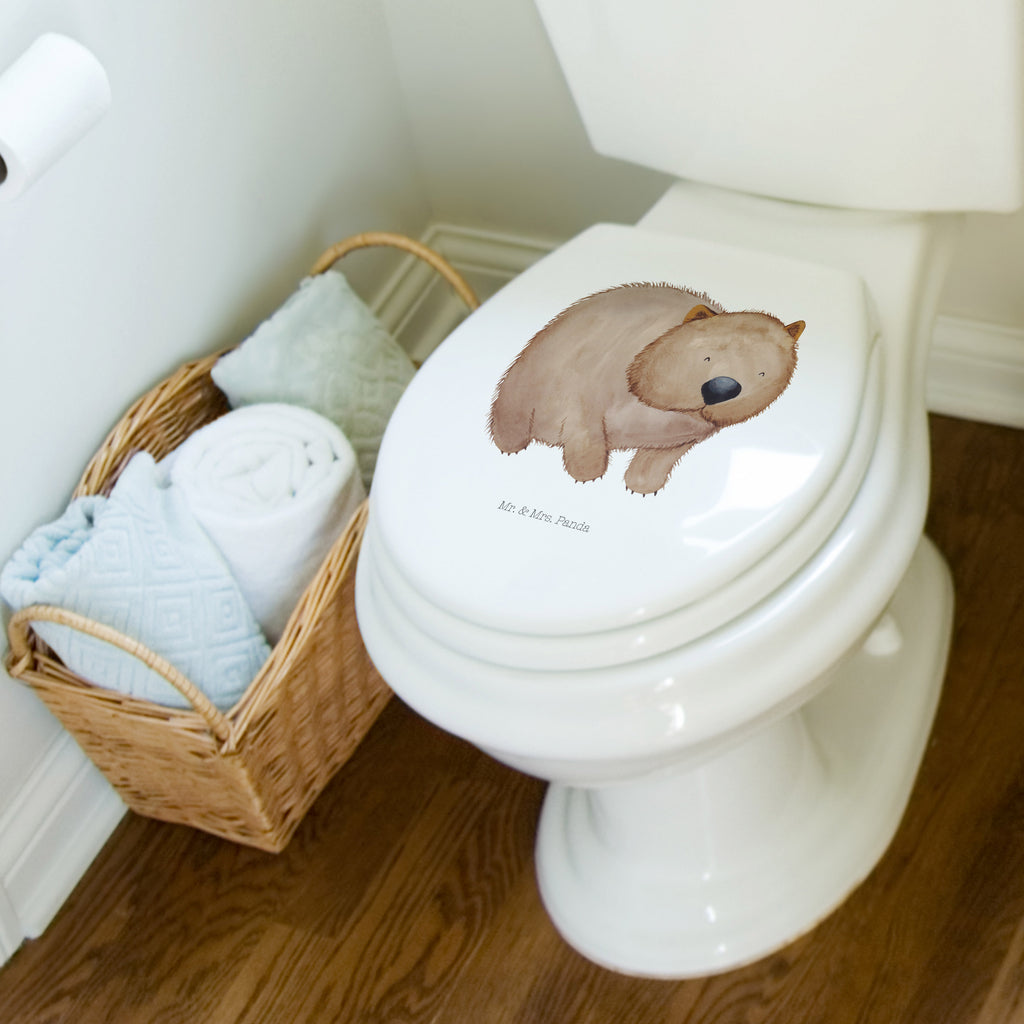 Motiv WC Sitz Wombat Klobrille, Klodeckel, Toilettendeckel, WC-Sitz, Toilette, Tiermotive, Gute Laune, lustige Sprüche, Tiere, Wombat, Das Leben ist schön, Motivation, Spruch, Australien