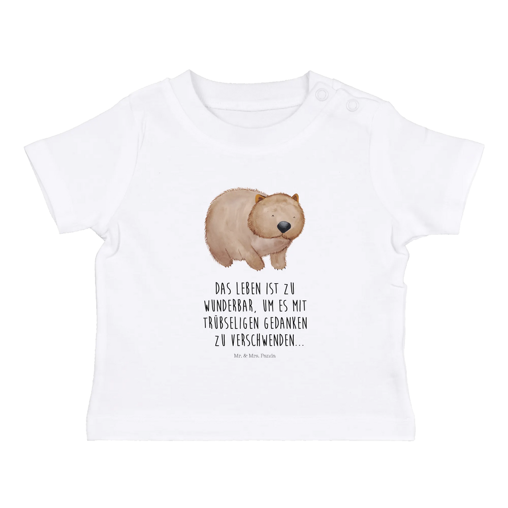 Organic Baby Shirt Wombat Baby T-Shirt, Jungen Baby T-Shirt, Mädchen Baby T-Shirt, Shirt, Tiermotive, Gute Laune, lustige Sprüche, Tiere, Wombat, Das Leben ist schön, Motivation, Spruch, Australien