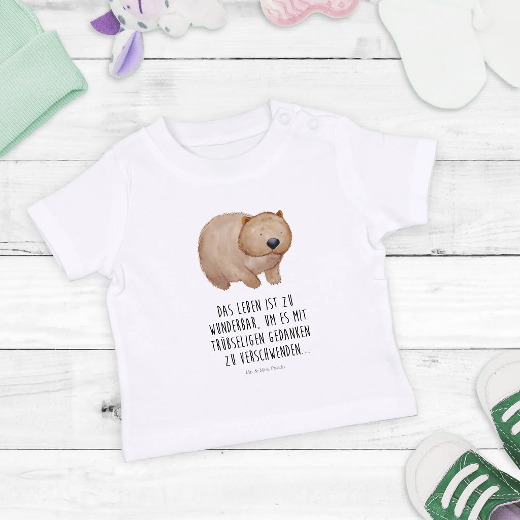 Organic Baby Shirt Wombat Baby T-Shirt, Jungen Baby T-Shirt, Mädchen Baby T-Shirt, Shirt, Tiermotive, Gute Laune, lustige Sprüche, Tiere, Wombat, Das Leben ist schön, Motivation, Spruch, Australien