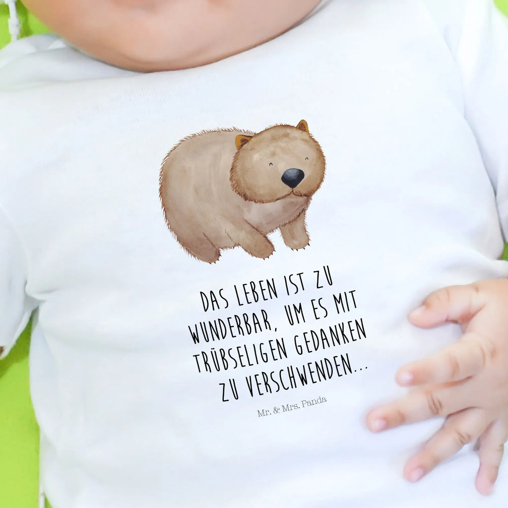 Organic Baby Shirt Wombat Baby T-Shirt, Jungen Baby T-Shirt, Mädchen Baby T-Shirt, Shirt, Tiermotive, Gute Laune, lustige Sprüche, Tiere, Wombat, Das Leben ist schön, Motivation, Spruch, Australien