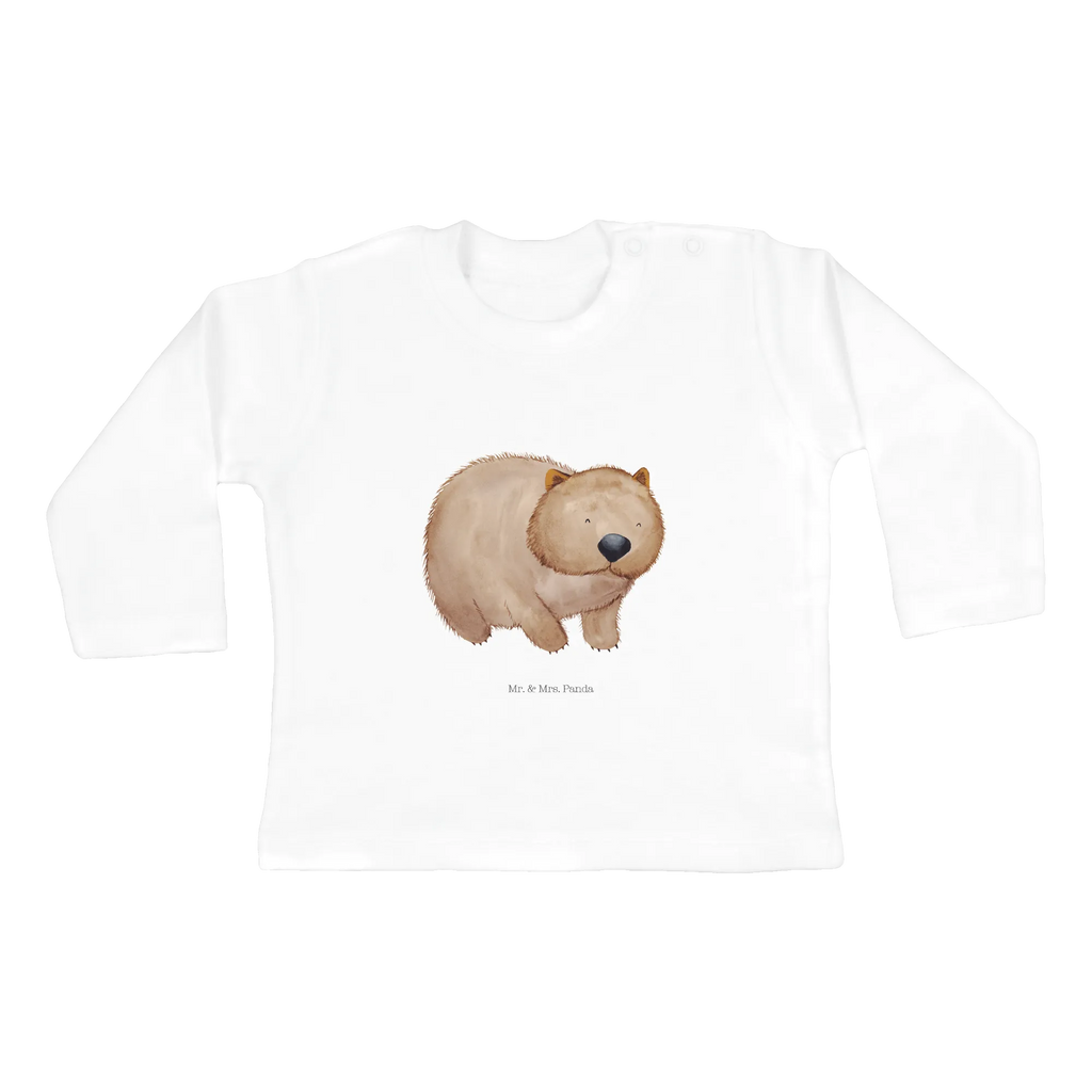 Baby Longsleeve Wombat Mädchen, Jungen, Baby, Longsleeve, Langarm, Bio, Kleidung, uni, Langarmshirt, Tiermotive, Gute Laune, lustige Sprüche, Tiere, Wombat, Das Leben ist schön, Motivation, Spruch, Australien