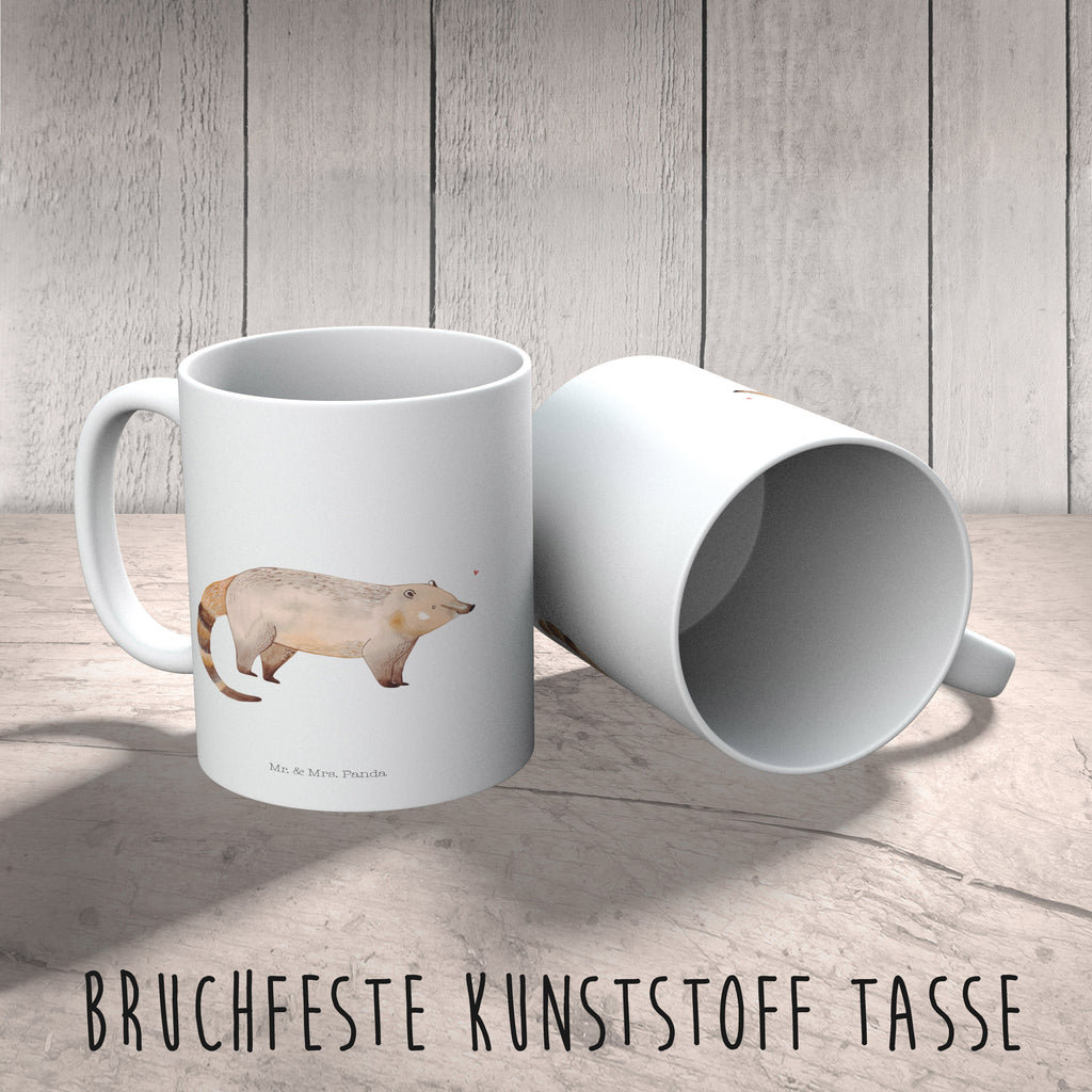 Kindertasse Nasenbär Kindertasse, Kinder Tasse, Kunststoff Tasse, Kindergarten Tasse, Trinkbecher, Camping Becher, Kaffeetasse, Kunststoffbecher, Kindergartenbecher, Outdoorgeschirr, Kunststoffgeschirr, Reisebecher, Reisetasse, Kinderbecher, Bruchfeste Tasse, Bruchsichere Tasse, Plastik Tasse, Plastiktasse, Tiermotive, Gute Laune, lustige Sprüche, Tiere, Nasenbär, Nasenbären, Rüsselbär, Bär