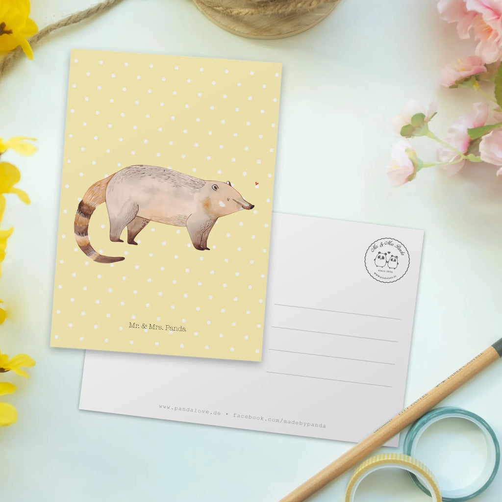 Postkarte Nasenbär Postkarte, Karte, Geschenkkarte, Grußkarte, Einladung, Ansichtskarte, Geburtstagskarte, Einladungskarte, Dankeskarte, Ansichtskarten, Einladung Geburtstag, Einladungskarten Geburtstag, Tiermotive, Gute Laune, lustige Sprüche, Tiere, Nasenbär, Nasenbären, Rüsselbär, Bär