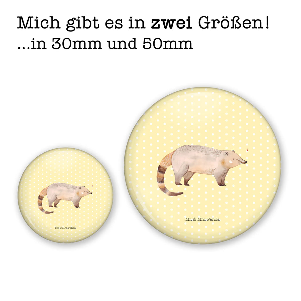 Button Nasenbär 50mm Button, Button, Pin, Anstecknadel, Tiermotive, Gute Laune, lustige Sprüche, Tiere, Nasenbär, Nasenbären, Rüsselbär, Bär