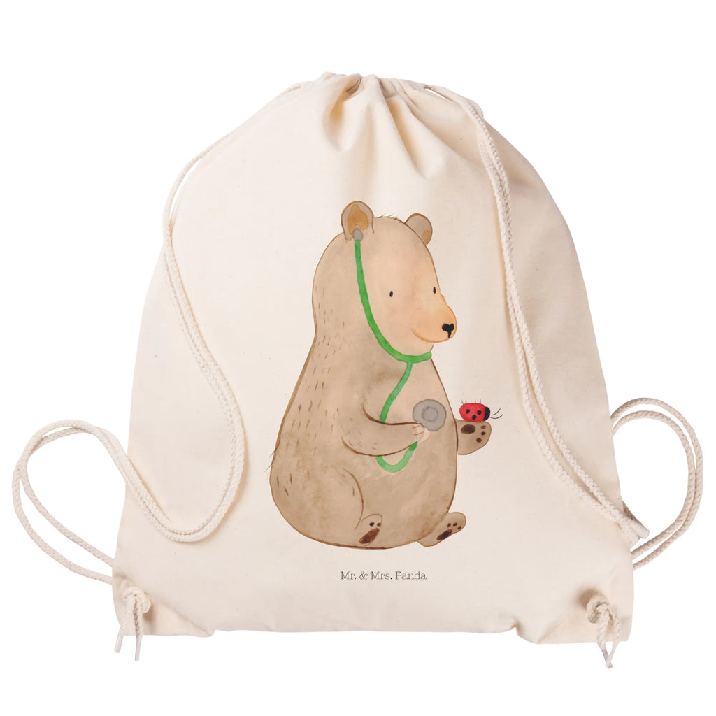 Sportbeutel Bär Arzt Sportbeutel, Turnbeutel, Beutel, Sporttasche, Tasche, Stoffbeutel, Sportbeutel Kinder, Gymsack, Beutel Rucksack, Kleine Sporttasche, Sportzubehör, Turnbeutel Baumwolle, Bär, Teddy, Teddybär, Arzt, Ärztin, Doktor, Professor, Doktorin, Professorin