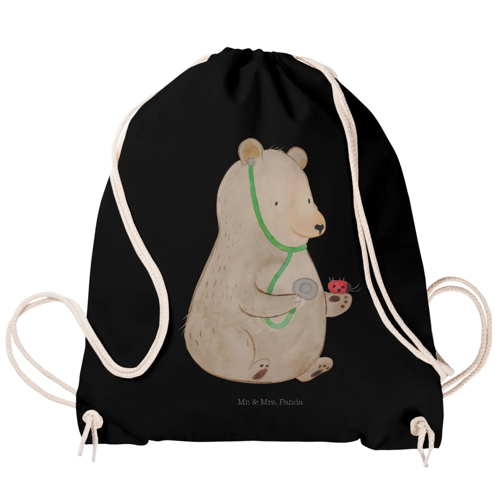 Sportbeutel Bär Arzt Sportbeutel, Turnbeutel, Beutel, Sporttasche, Tasche, Stoffbeutel, Sportbeutel Kinder, Gymsack, Beutel Rucksack, Kleine Sporttasche, Sportzubehör, Turnbeutel Baumwolle, Bär, Teddy, Teddybär, Arzt, Ärztin, Doktor, Professor, Doktorin, Professorin