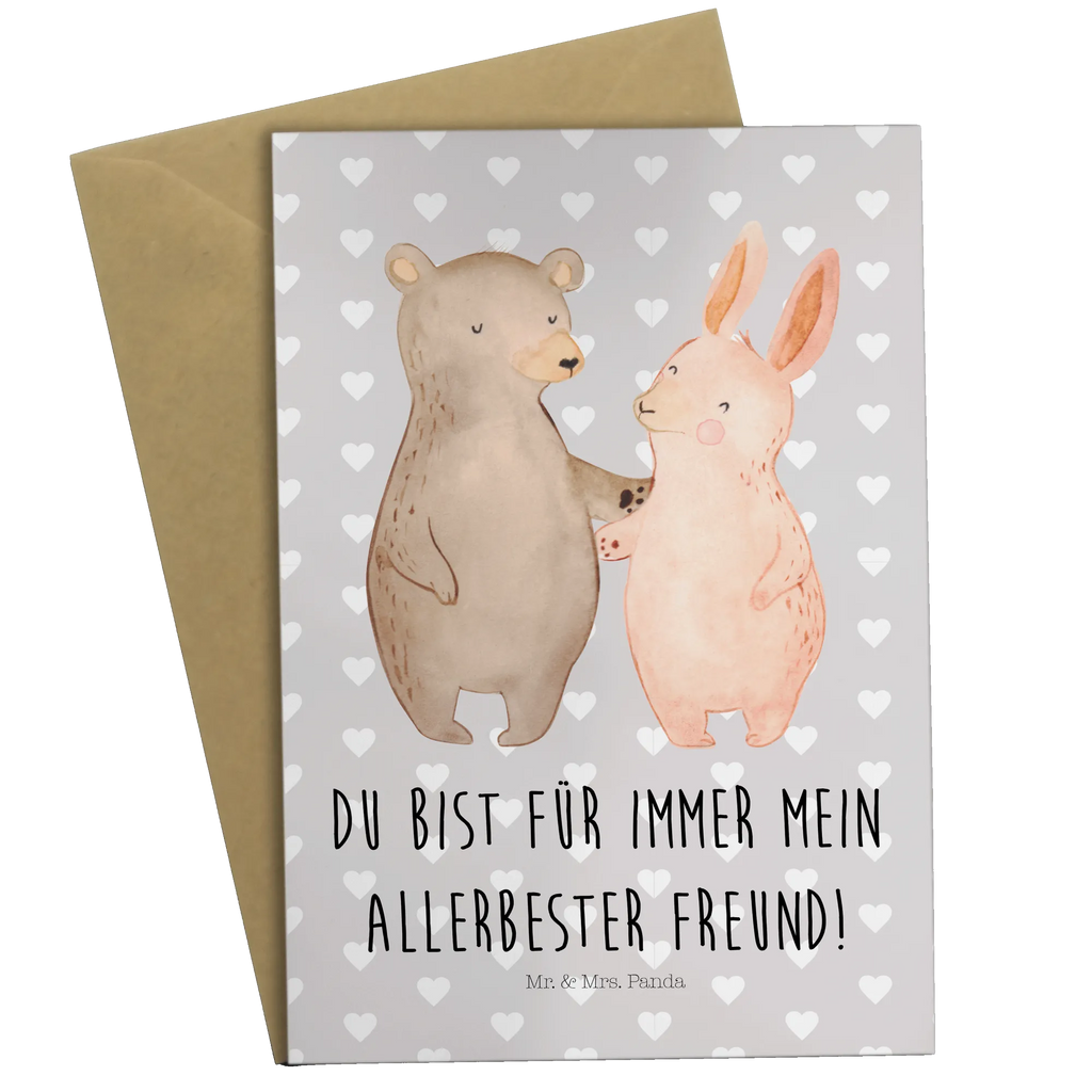 Grußkarte Bär Hase Umarmen Grußkarte, Klappkarte, Einladungskarte, Glückwunschkarte, Hochzeitskarte, Geburtstagskarte, Karte, Ansichtskarten, Liebe, Partner, Freund, Freundin, Ehemann, Ehefrau, Heiraten, Verlobung, Heiratsantrag, Liebesgeschenk, Jahrestag, Hocheitstag, Freunde, bester Freund, Hase, Bär, Bärchen, best friends