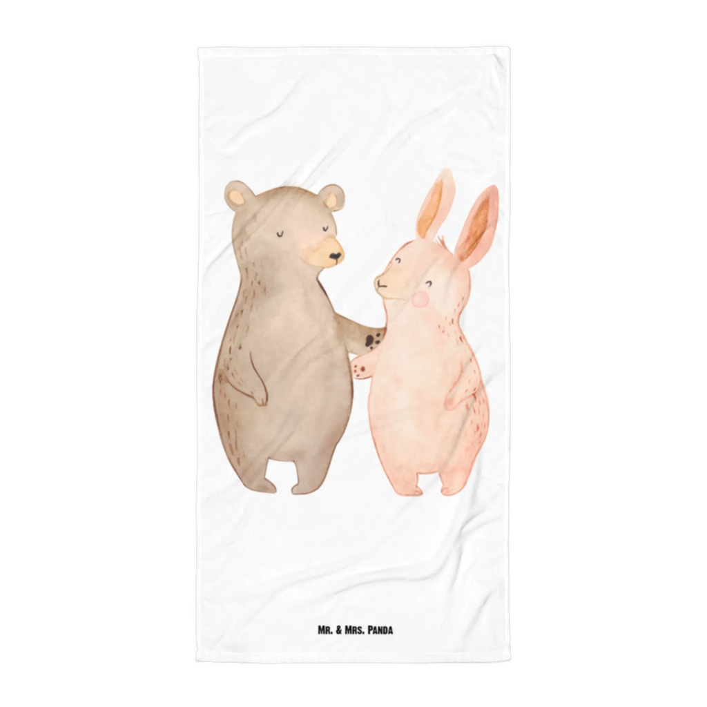 XL Badehandtuch Bär Hase Umarmen Handtuch, Badetuch, Duschtuch, Strandtuch, Saunatuch, Liebe, Partner, Freund, Freundin, Ehemann, Ehefrau, Heiraten, Verlobung, Heiratsantrag, Liebesgeschenk, Jahrestag, Hocheitstag, Freunde, bester Freund, Hase, Bär, Bärchen, best friends