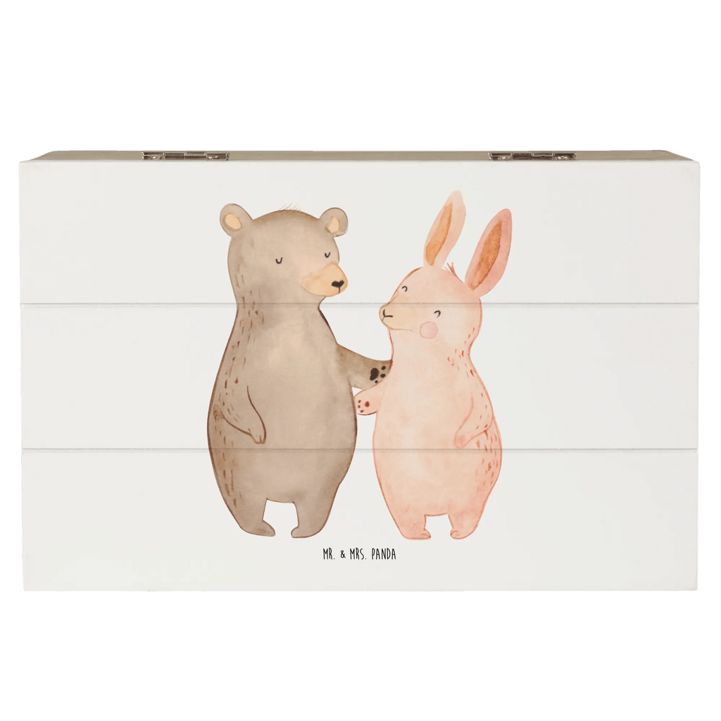 Holzkiste Bär Hase Umarmen Holzkiste, Kiste, Schatzkiste, Truhe, Schatulle, XXL, Erinnerungsbox, Erinnerungskiste, Dekokiste, Aufbewahrungsbox, Geschenkbox, Geschenkdose, Liebe, Partner, Freund, Freundin, Ehemann, Ehefrau, Heiraten, Verlobung, Heiratsantrag, Liebesgeschenk, Jahrestag, Hocheitstag, Freunde, bester Freund, Hase, Bär, Bärchen, best friends