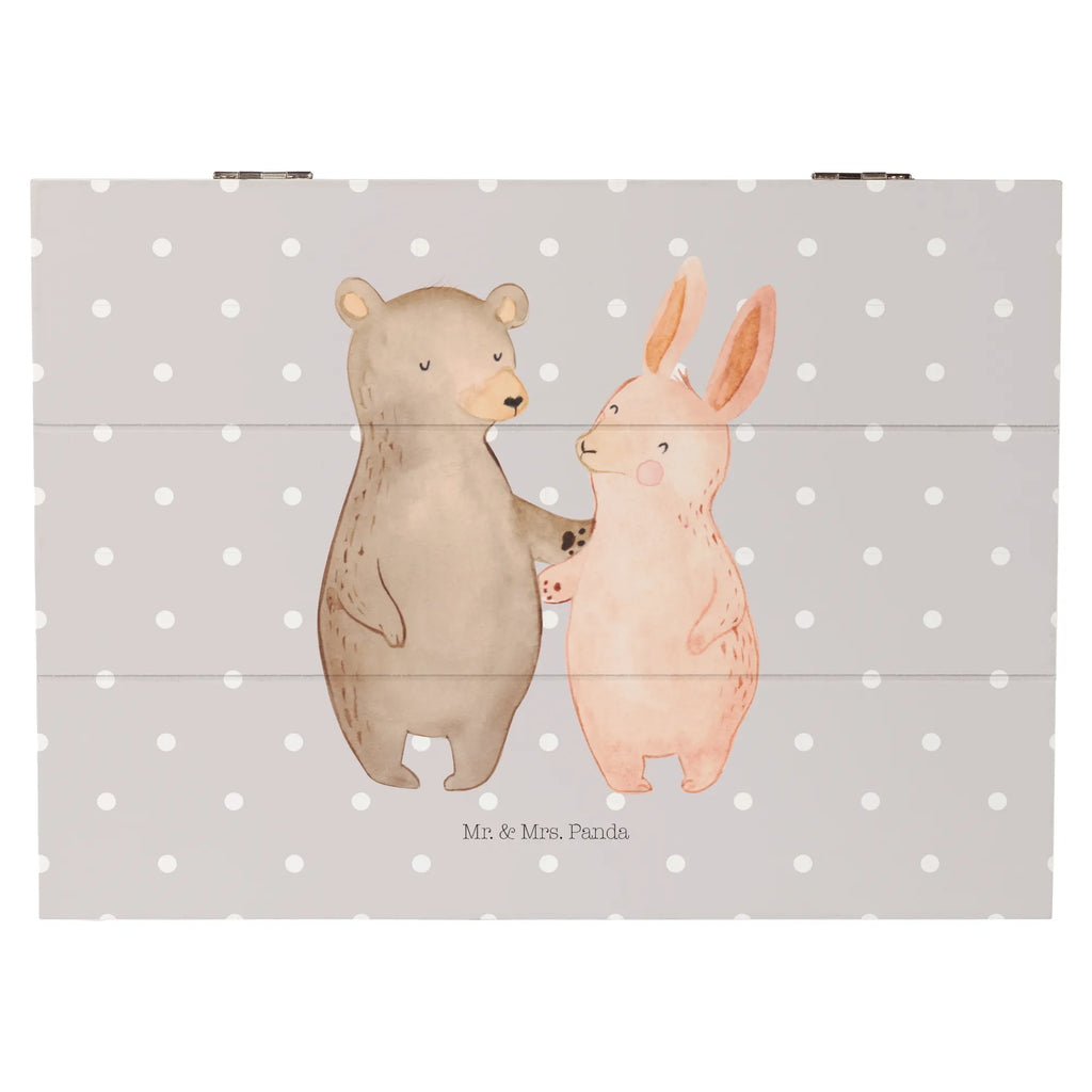 Holzkiste Bär Hase Umarmen Holzkiste, Kiste, Schatzkiste, Truhe, Schatulle, XXL, Erinnerungsbox, Erinnerungskiste, Dekokiste, Aufbewahrungsbox, Geschenkbox, Geschenkdose, Liebe, Partner, Freund, Freundin, Ehemann, Ehefrau, Heiraten, Verlobung, Heiratsantrag, Liebesgeschenk, Jahrestag, Hocheitstag, Freunde, bester Freund, Hase, Bär, Bärchen, best friends