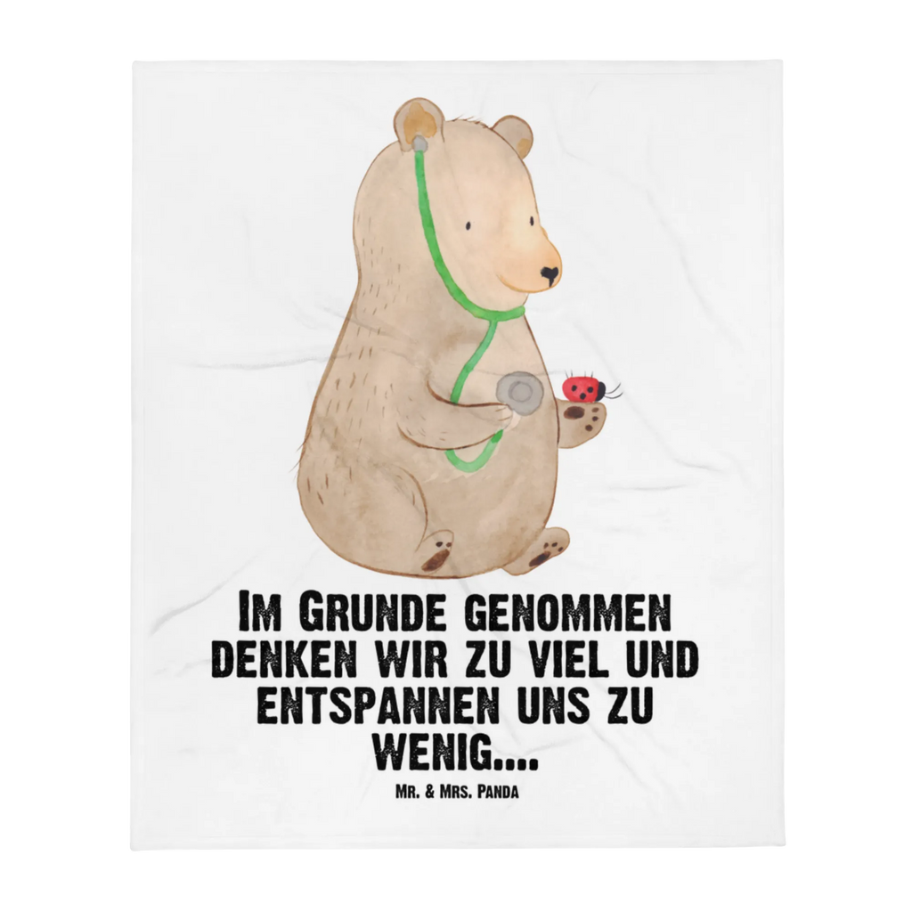 Babydecke Bär Arzt Babydecke, Babygeschenk, Geschenk Geburt, Babyecke Kuscheldecke, Krabbeldecke, Bär, Teddy, Teddybär, Arzt, Ärztin, Doktor, Professor, Doktorin, Professorin