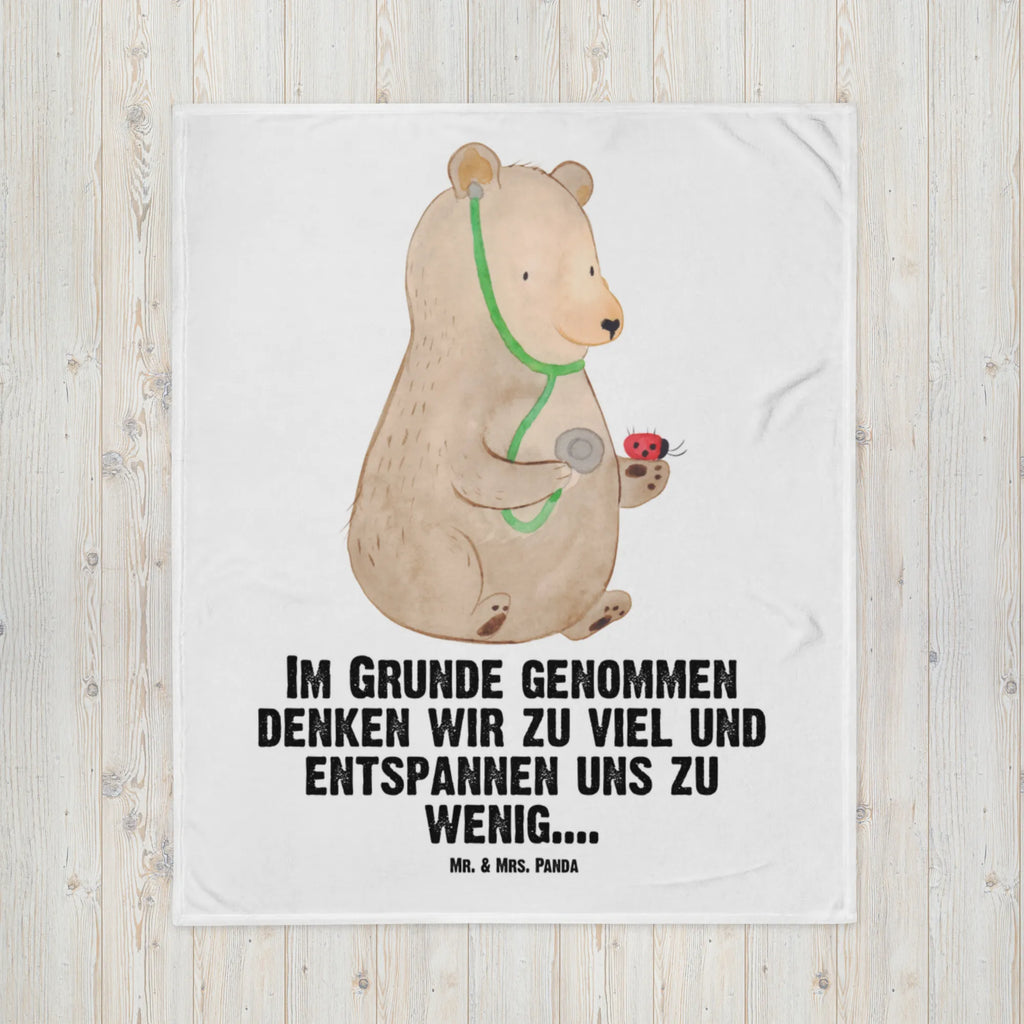 Babydecke Bär Arzt Babydecke, Babygeschenk, Geschenk Geburt, Babyecke Kuscheldecke, Krabbeldecke, Bär, Teddy, Teddybär, Arzt, Ärztin, Doktor, Professor, Doktorin, Professorin