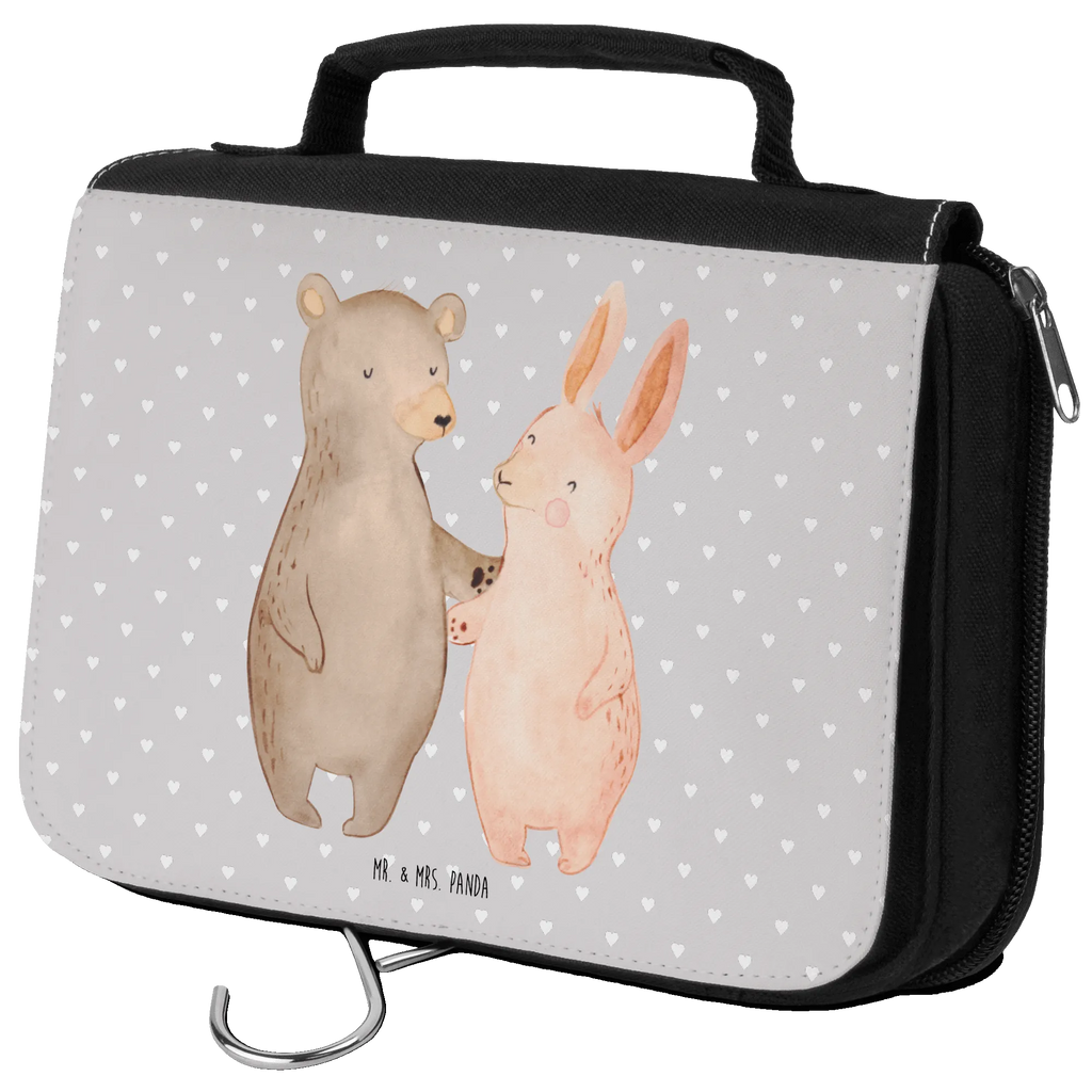 Kulturbeutel Bär und Hase Umarmen Kulturbeutel, Zum Aufhängen, Waschtasche, Kosmetiktasche, Damen, Herren, Aufbewahrungstasche, Schminktasche, Kosmetikbeutel, Organizer, Kulturtasche, Schminkutensil, Liebe, Partner, Freund, Freundin, Ehemann, Ehefrau, Heiraten, Verlobung, Heiratsantrag, Liebesgeschenk, Jahrestag, Hocheitstag, Freunde, bester Freund, Hase, Bär, Bärchen, best friends