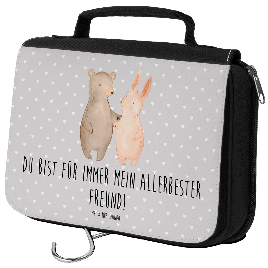 Kulturbeutel Bär und Hase Umarmen Kulturbeutel, Zum Aufhängen, Waschtasche, Kosmetiktasche, Damen, Herren, Aufbewahrungstasche, Schminktasche, Kosmetikbeutel, Organizer, Kulturtasche, Schminkutensil, Liebe, Partner, Freund, Freundin, Ehemann, Ehefrau, Heiraten, Verlobung, Heiratsantrag, Liebesgeschenk, Jahrestag, Hocheitstag, Freunde, bester Freund, Hase, Bär, Bärchen, best friends